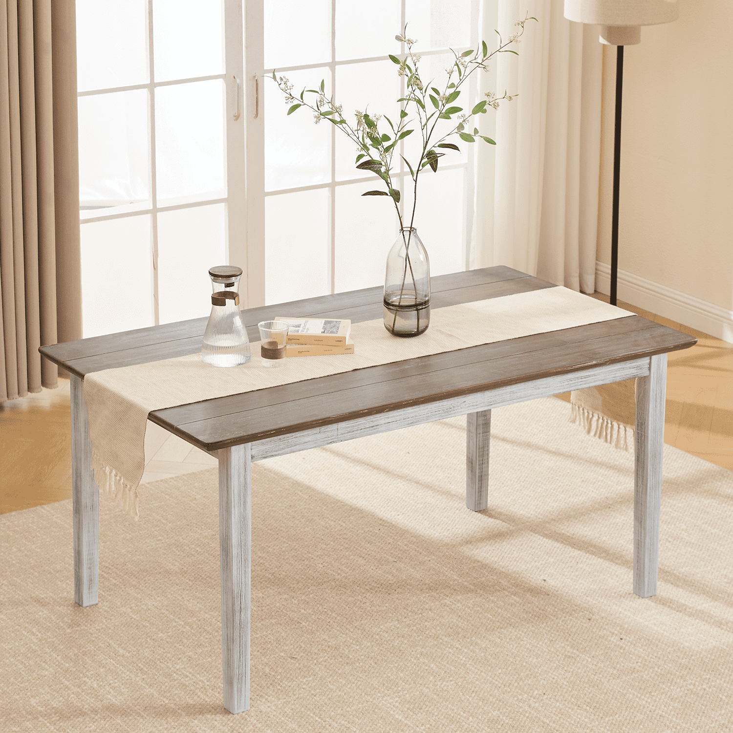 Janoray Farmhouse Wooden Dining Table - 22745DT