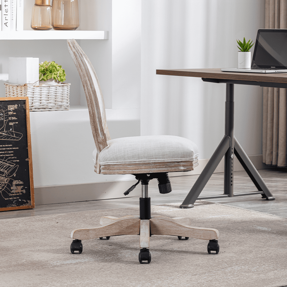 Janoray French Country Swivel Office Chair 1 PCS - 7105ROC