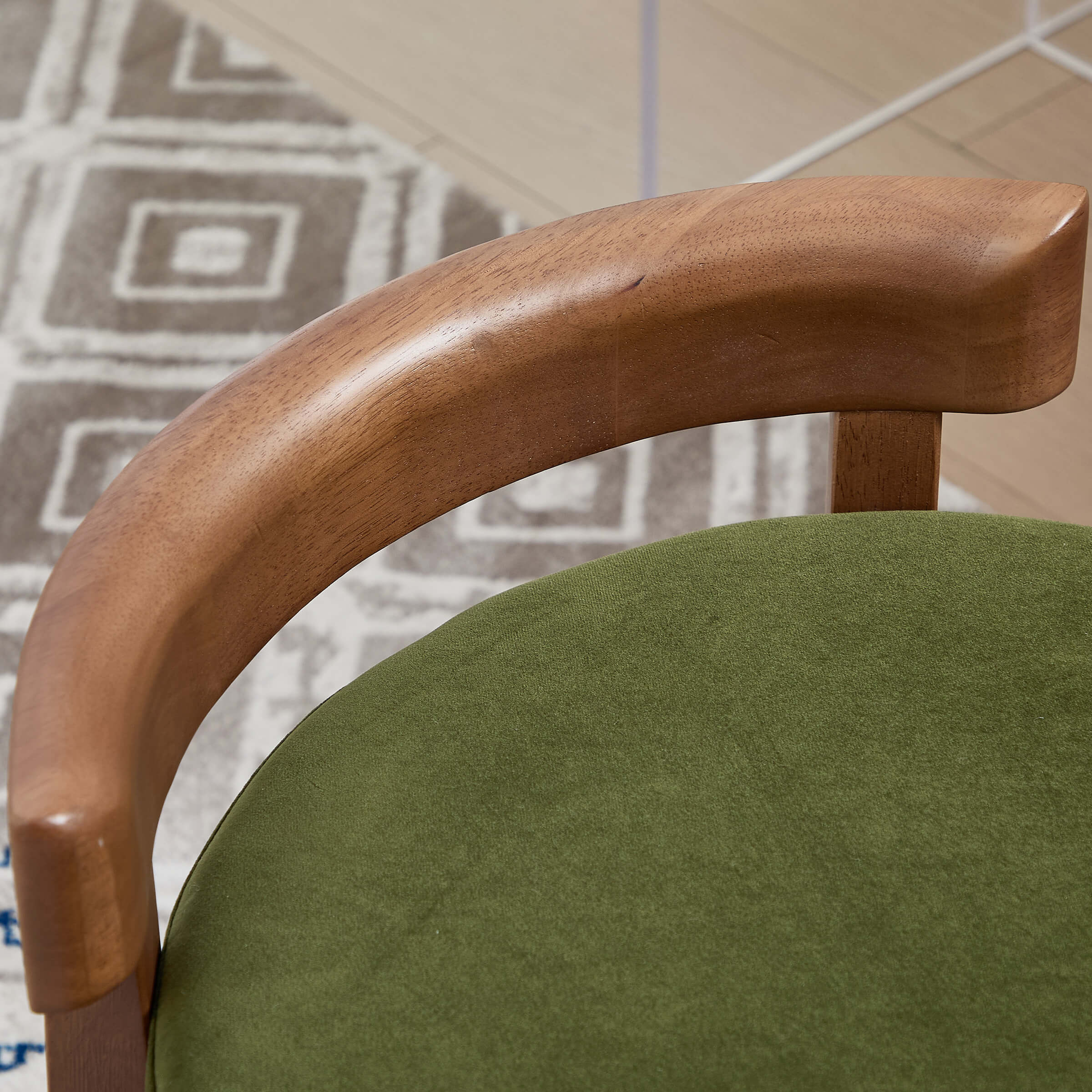 ROCITY Modern Wood Ottoman with Backrest 1PC - 2654OT