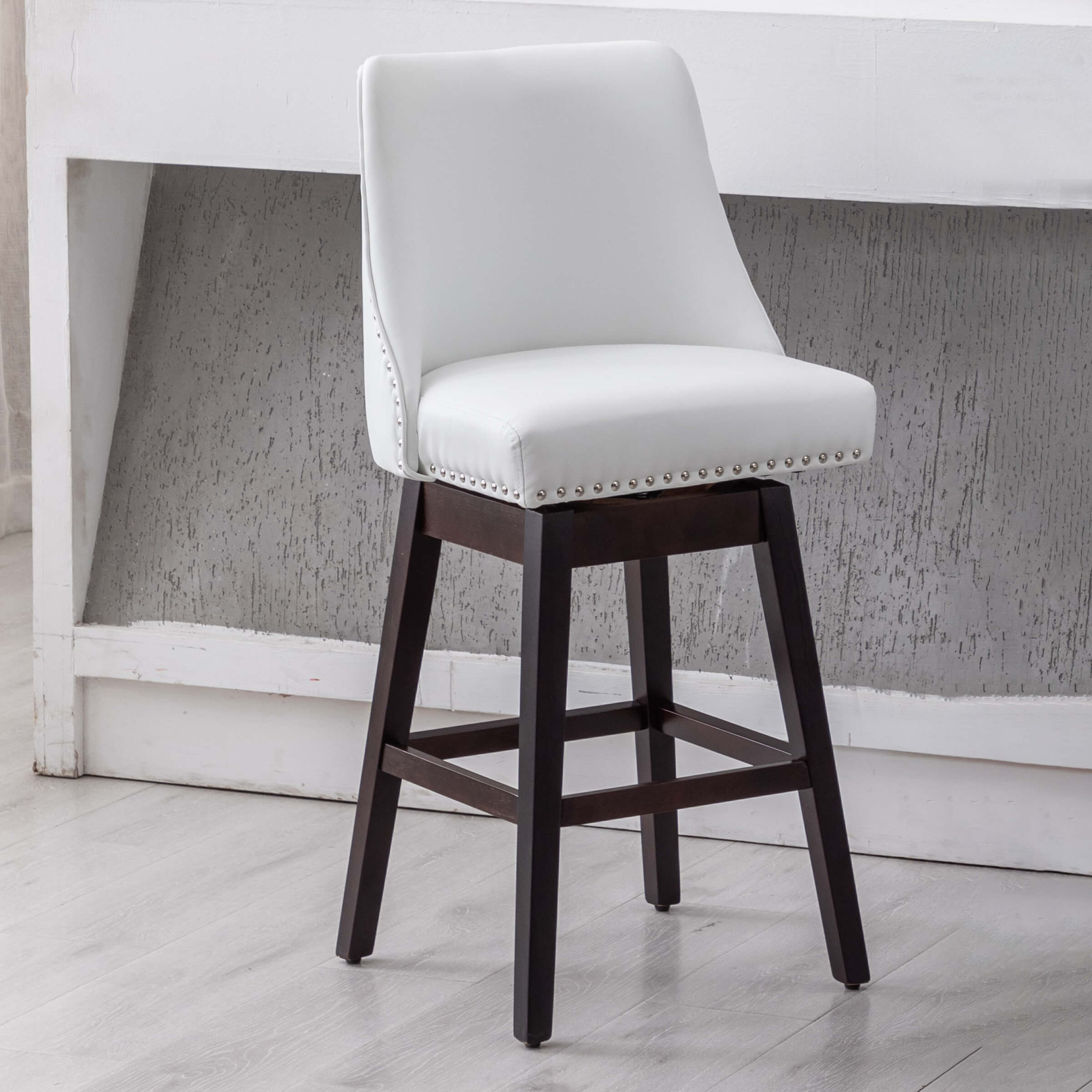 Kmax 27.5"H Mid-Century Counter Swivel Bar Stools - 6017