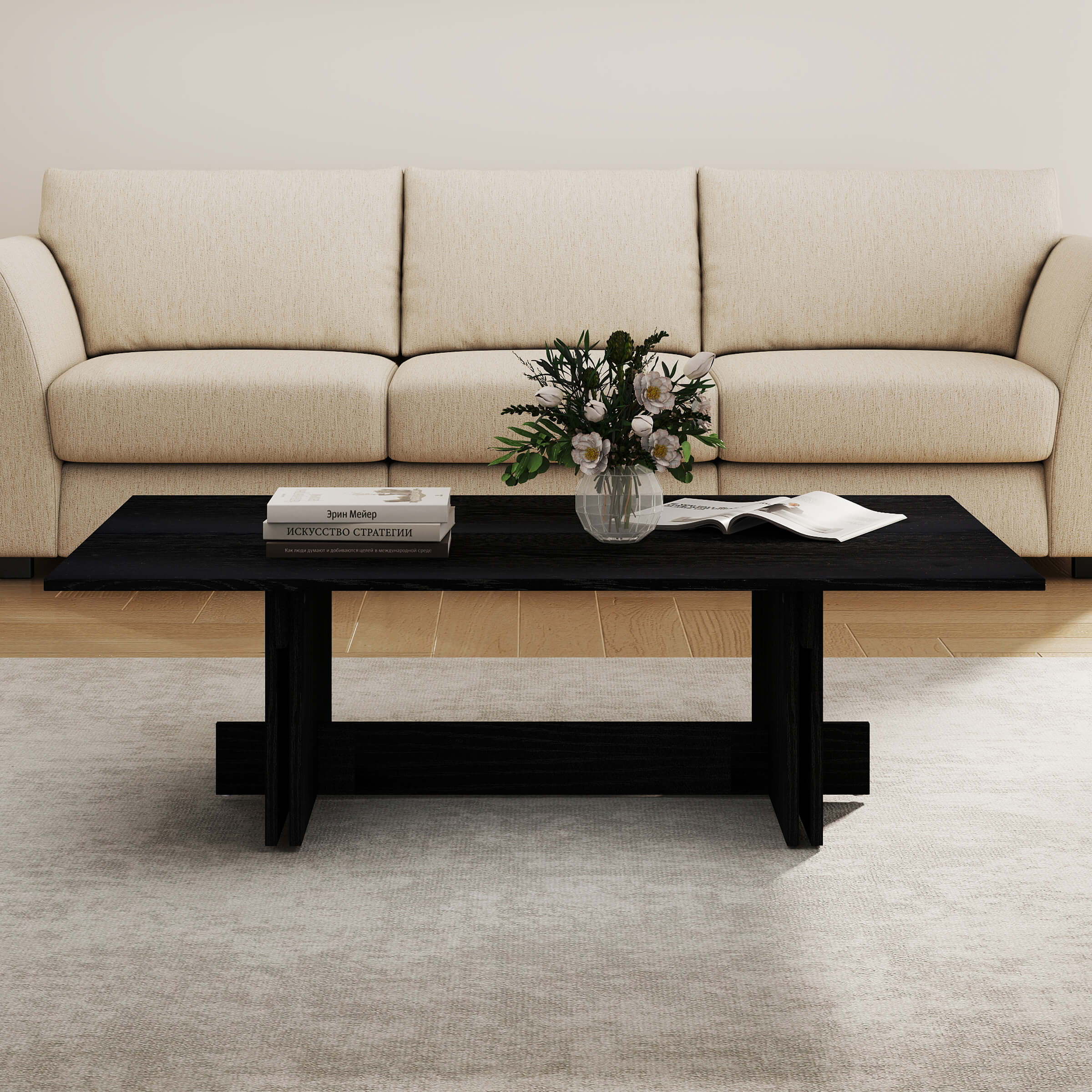 EALSON Mid Century Wood Coffee Table - 10225CT