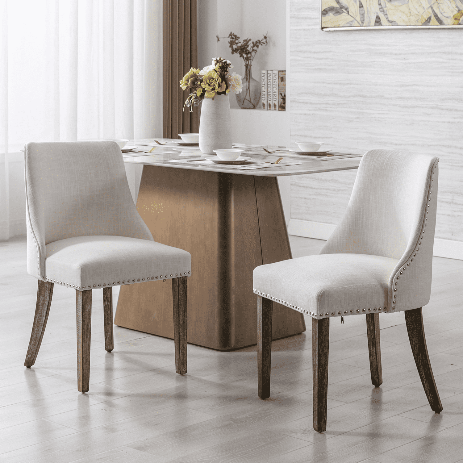 Kmax Mid Century Modern Dining Chairs Set of 2 - 6028