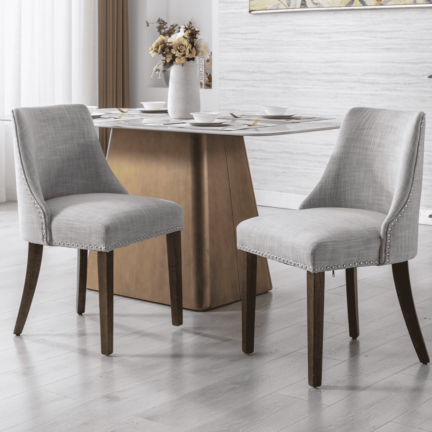 Kmax Mid Century Modern Dining Chairs Set of 2 - 6028