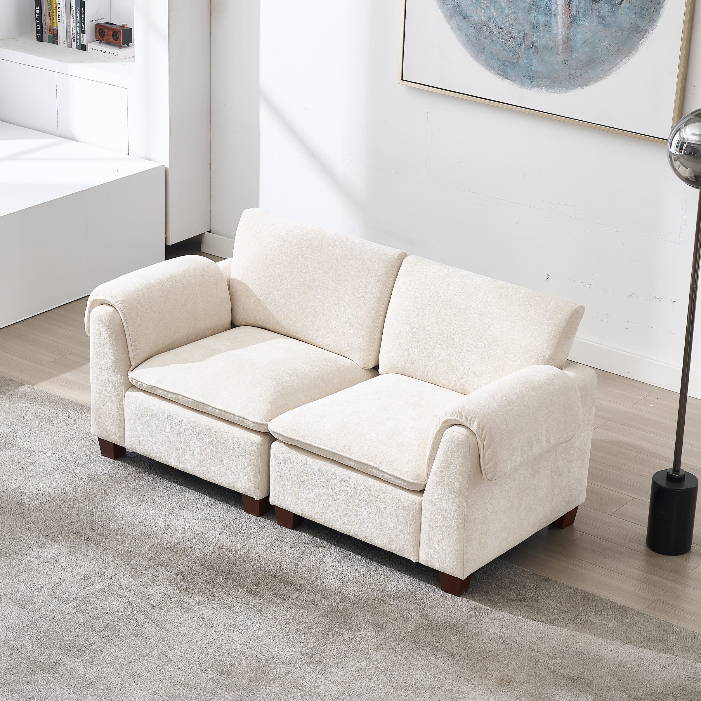 VESCASA Modern Armrest Chenille Sectional Sofa - 1017SF