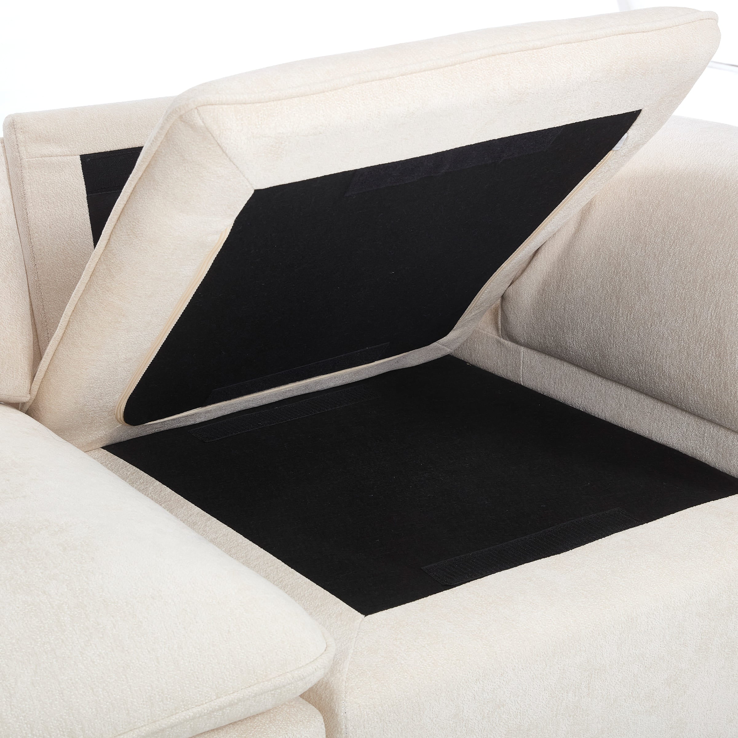 VESCASA Modern Armrest Chenille Sectional Sofa - 1017SF