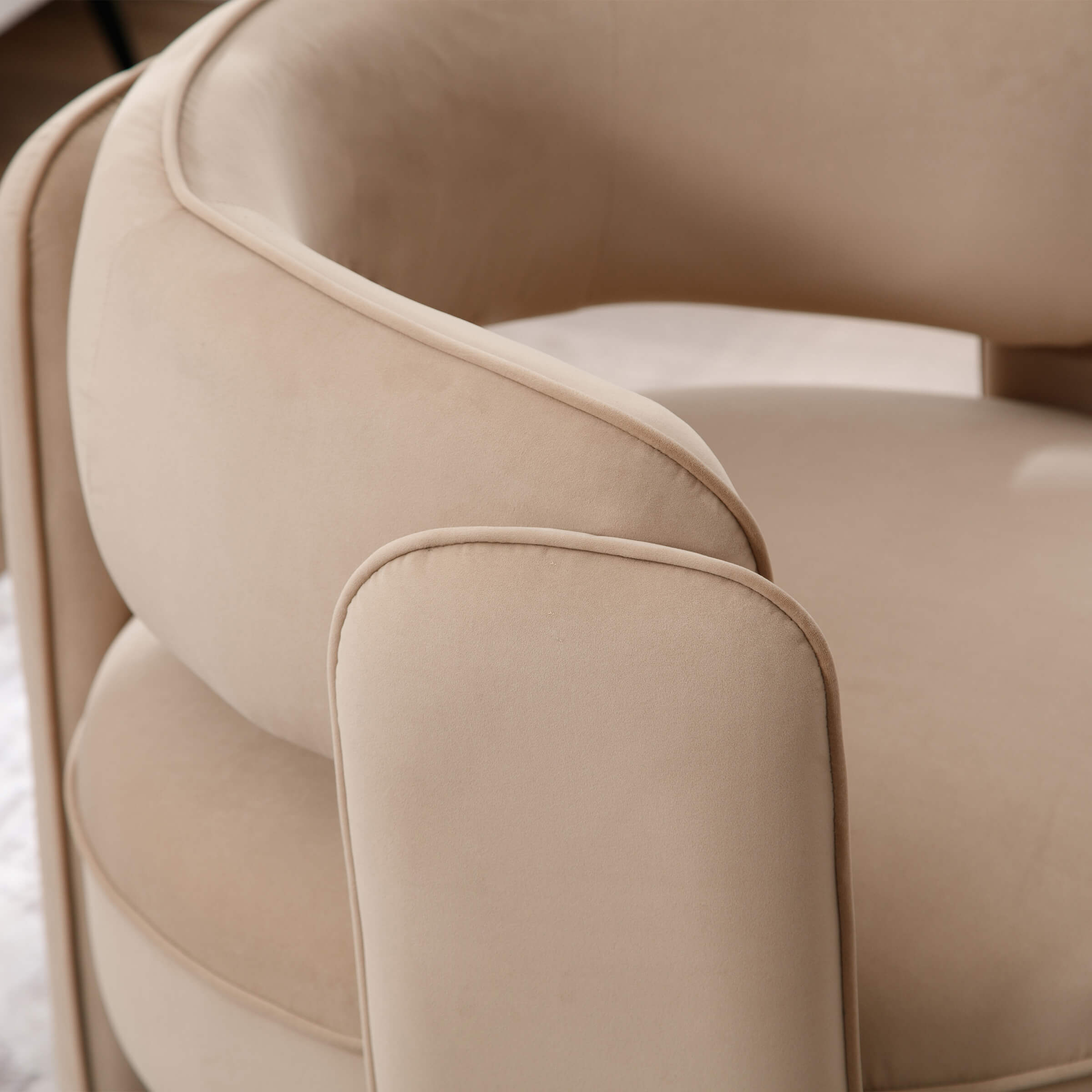 VESCASA Modern Barrel Accent Chair 1 PCS - 6414AC