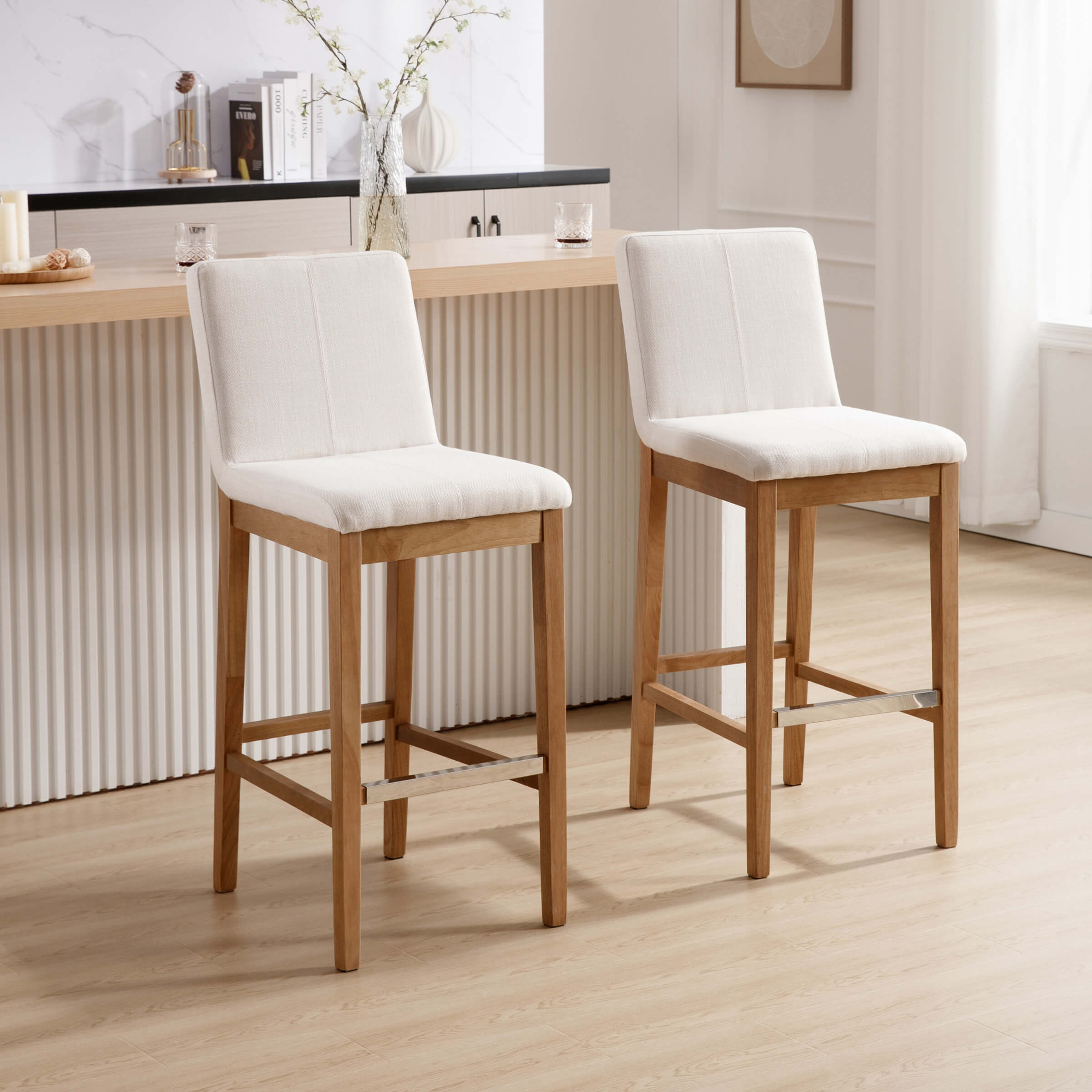 Kmax 26"H Modern Counter Height Bar Stools Set of 2 - 5730CS