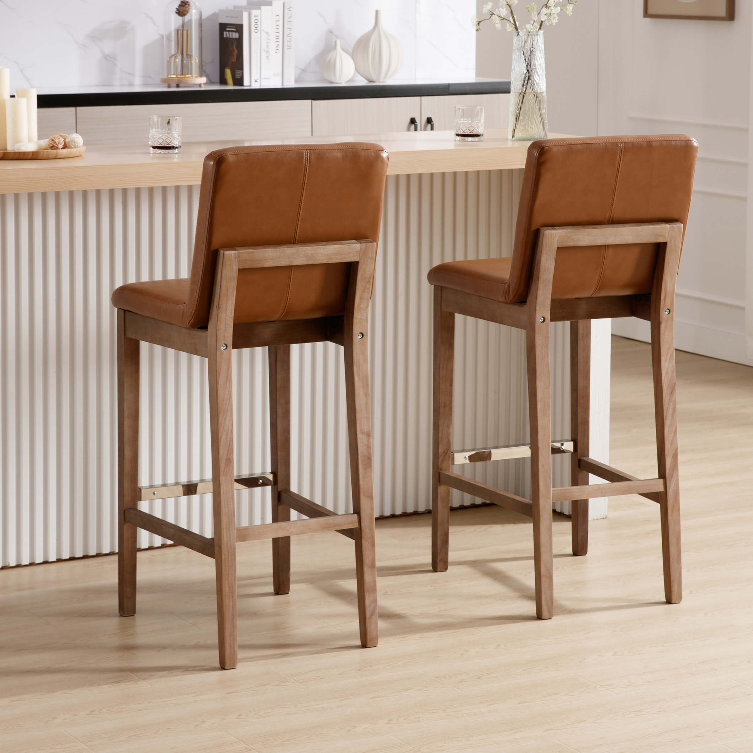 Kmax 26"H Modern Counter Height Bar Stools Set of 2 - 5730CS