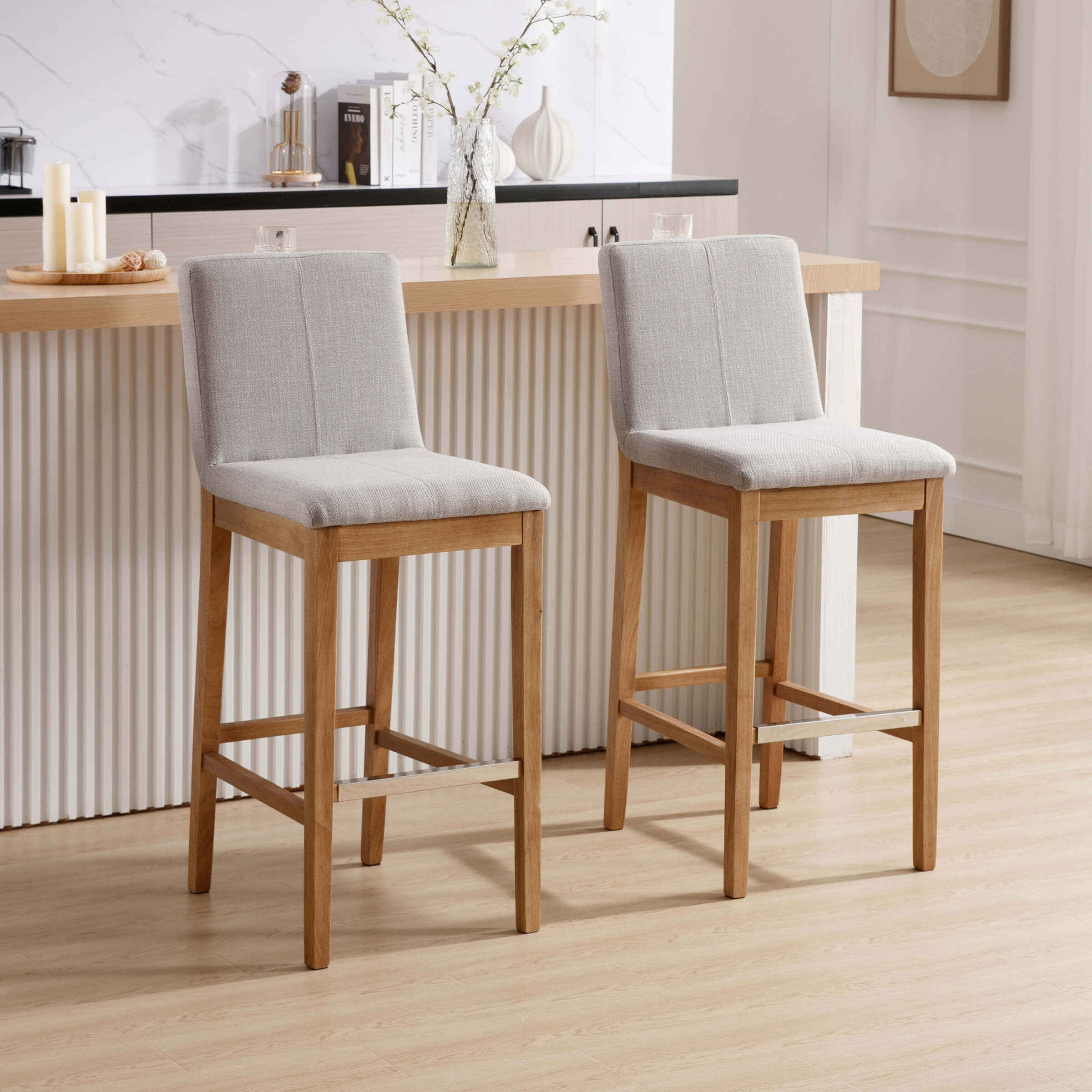 Kmax 26"H Modern Counter Height Bar Stools Set of 2 - 5730CS