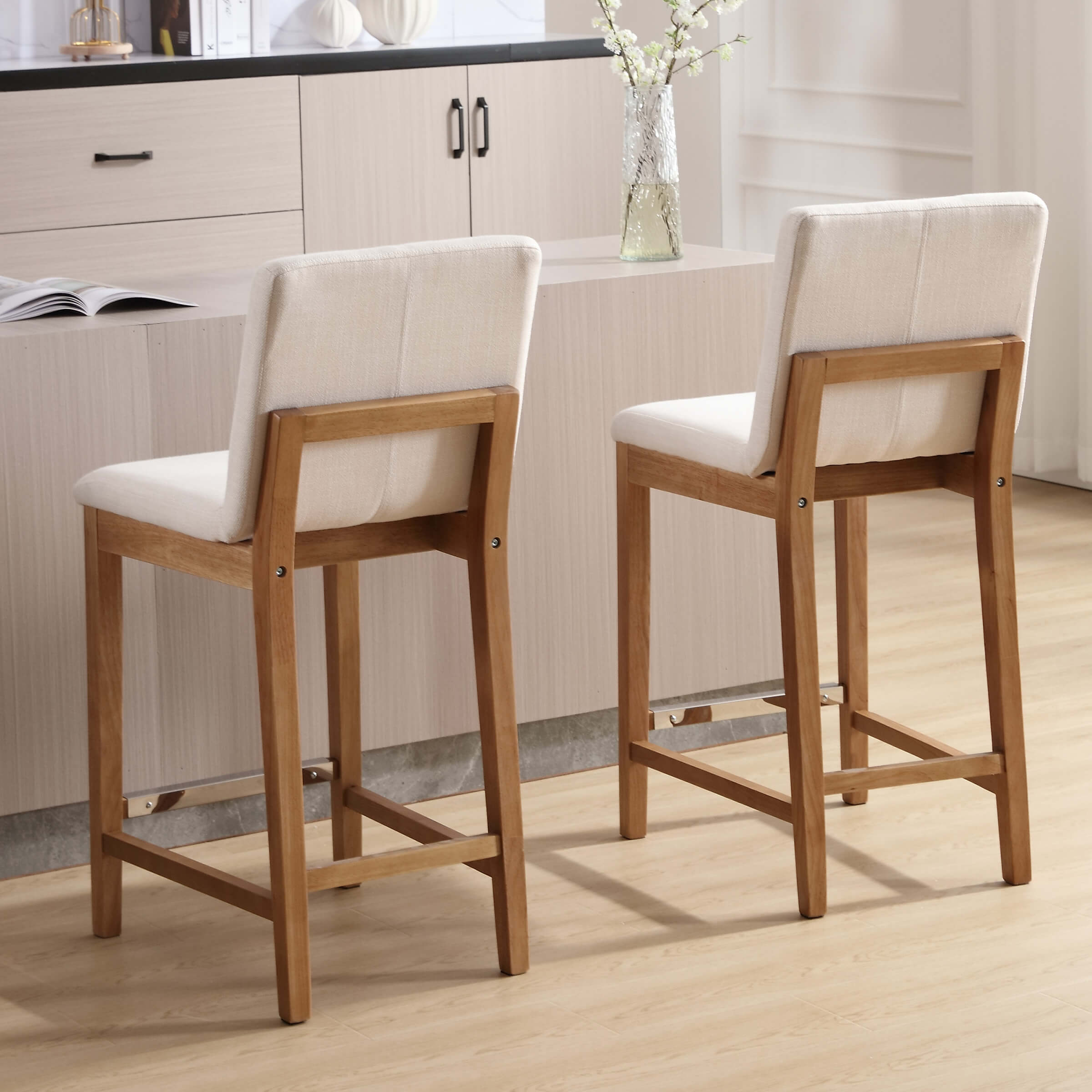 Kmax 26"H Modern Counter Height Bar Stools Set of 2 - 5730CS
