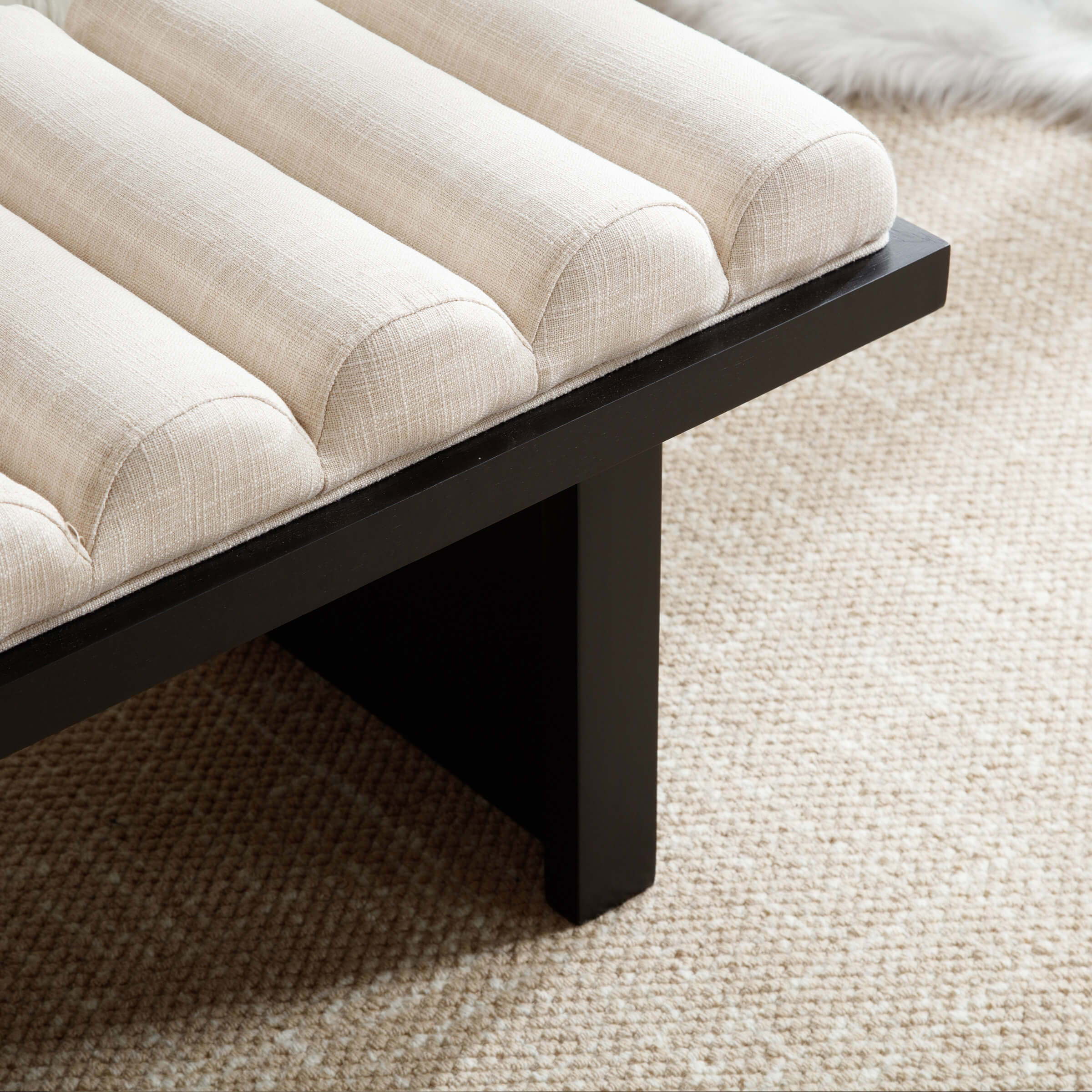 EALSON Modern Padded Wood Frame Bench - 2639BH