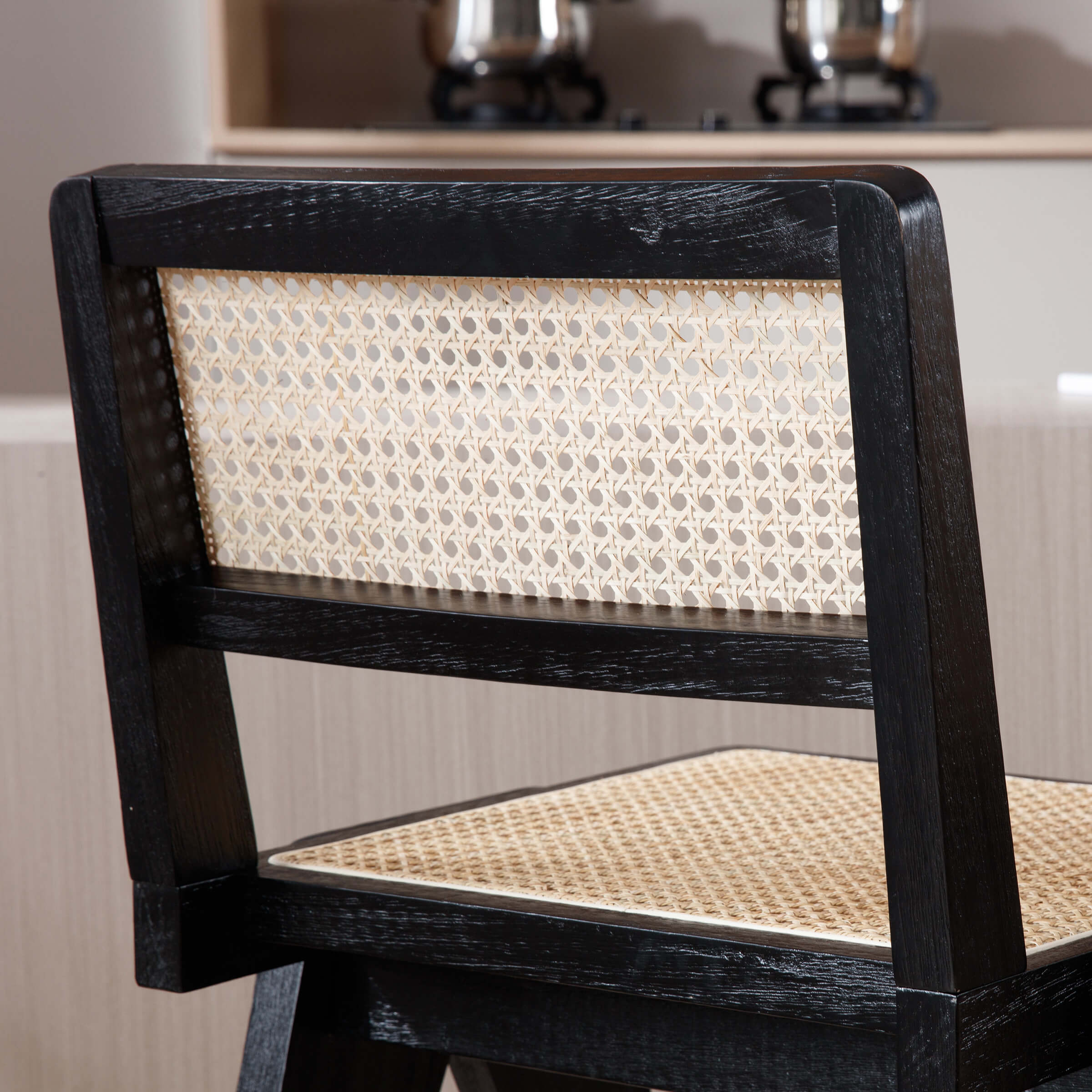 Janoray 26"H Rattan Back Wood Counte Stools Set of 2 - 5760CS