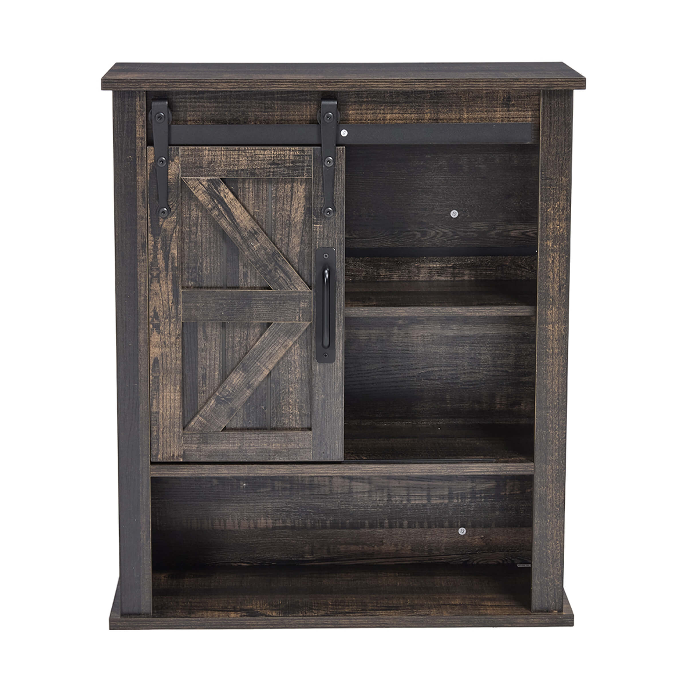 Kmax Rustic Farmhouse Cabinet with Sliding Barn Door - XX156CB