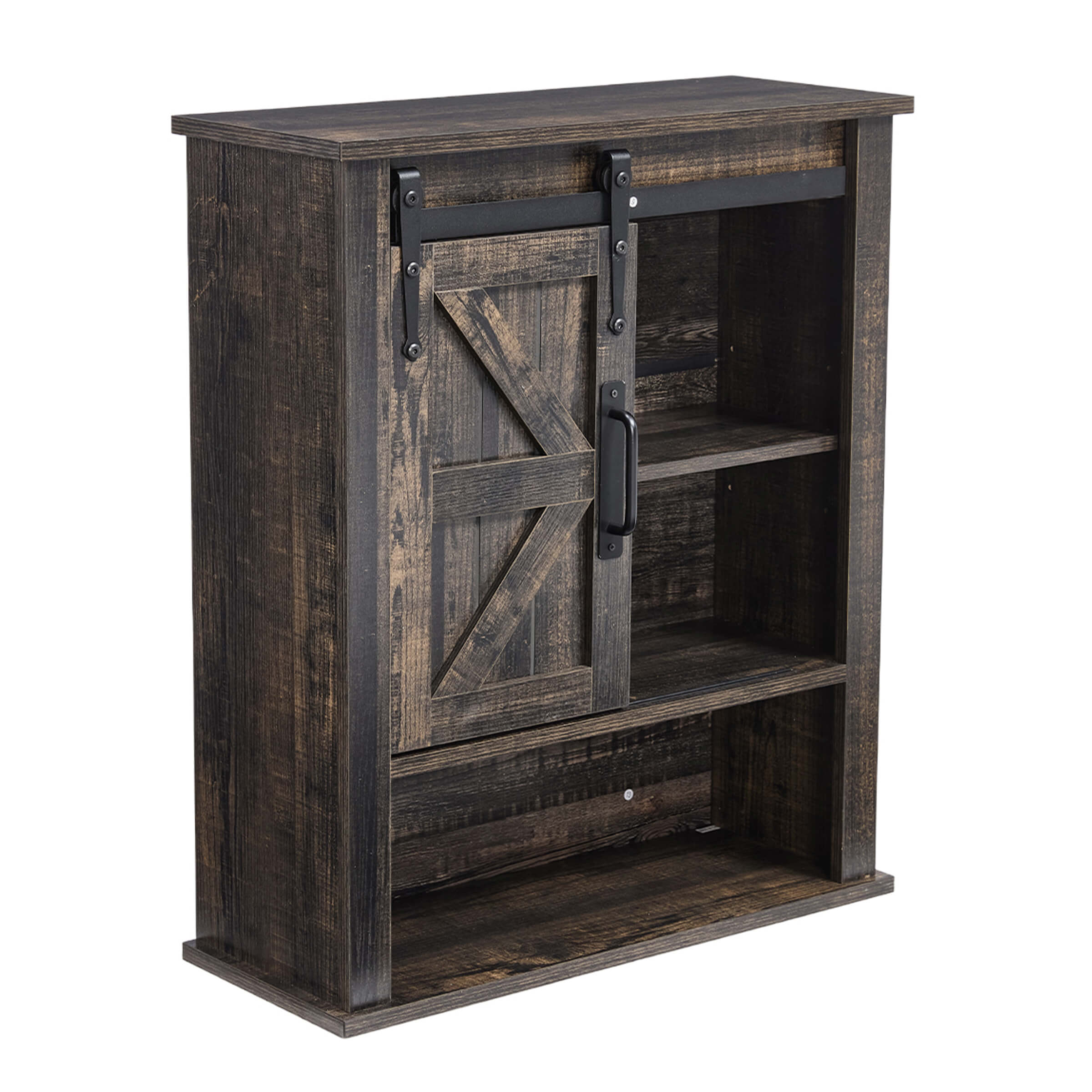 Kmax Rustic Farmhouse Cabinet with Sliding Barn Door - XX156CB