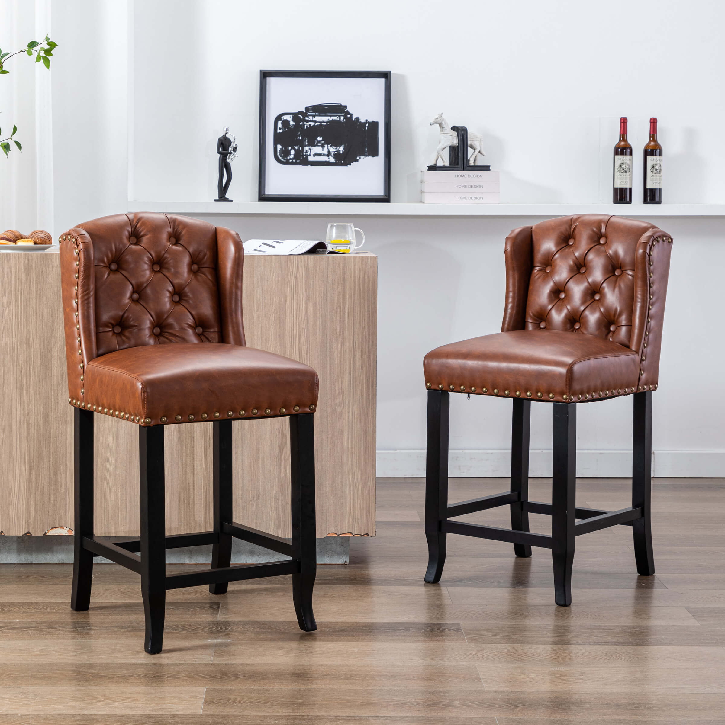 Janoray 26"H Tufted Counter Stools Set of 2 - 5615CS