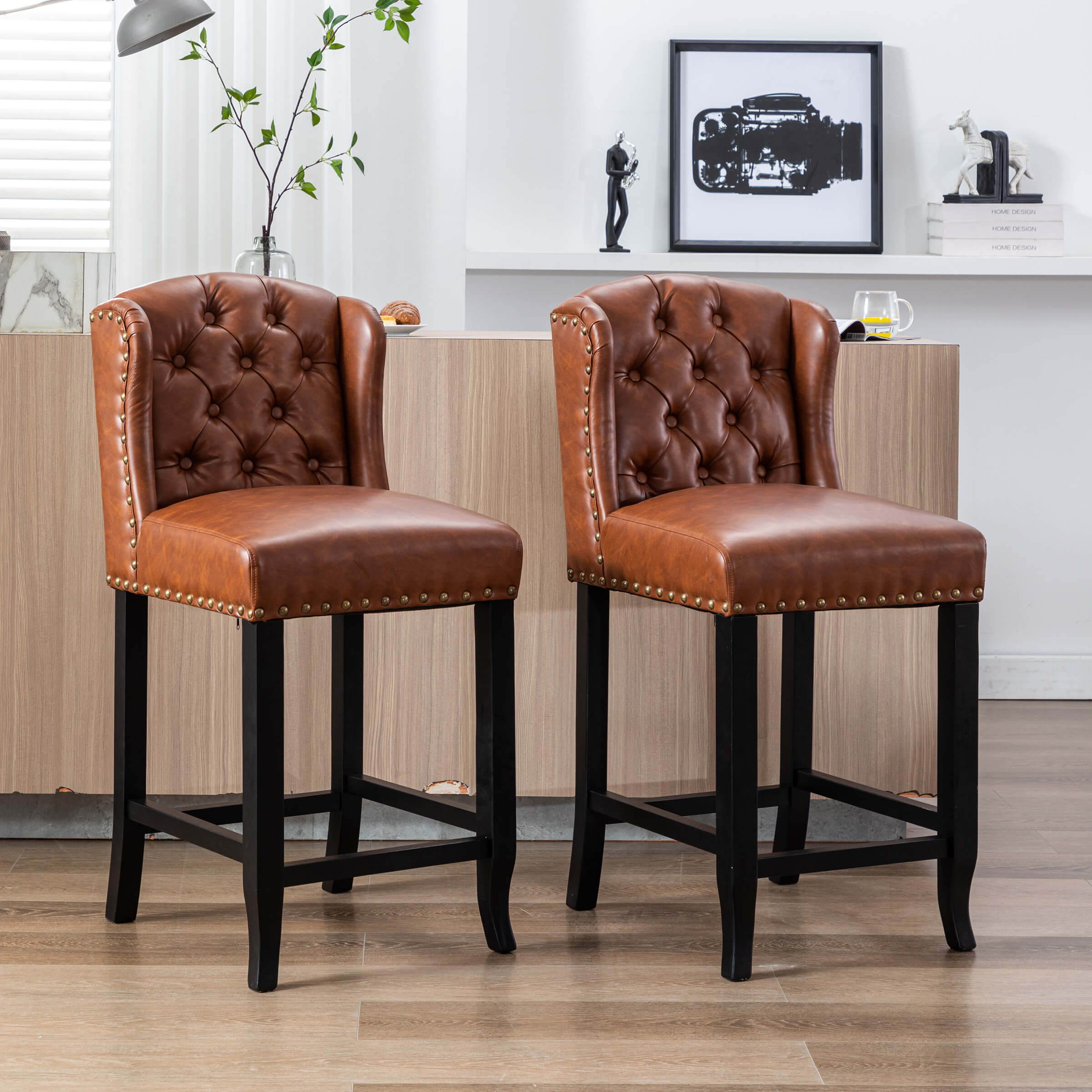 Janoray 26"H Tufted Counter Stools Set of 2 - 5615CS