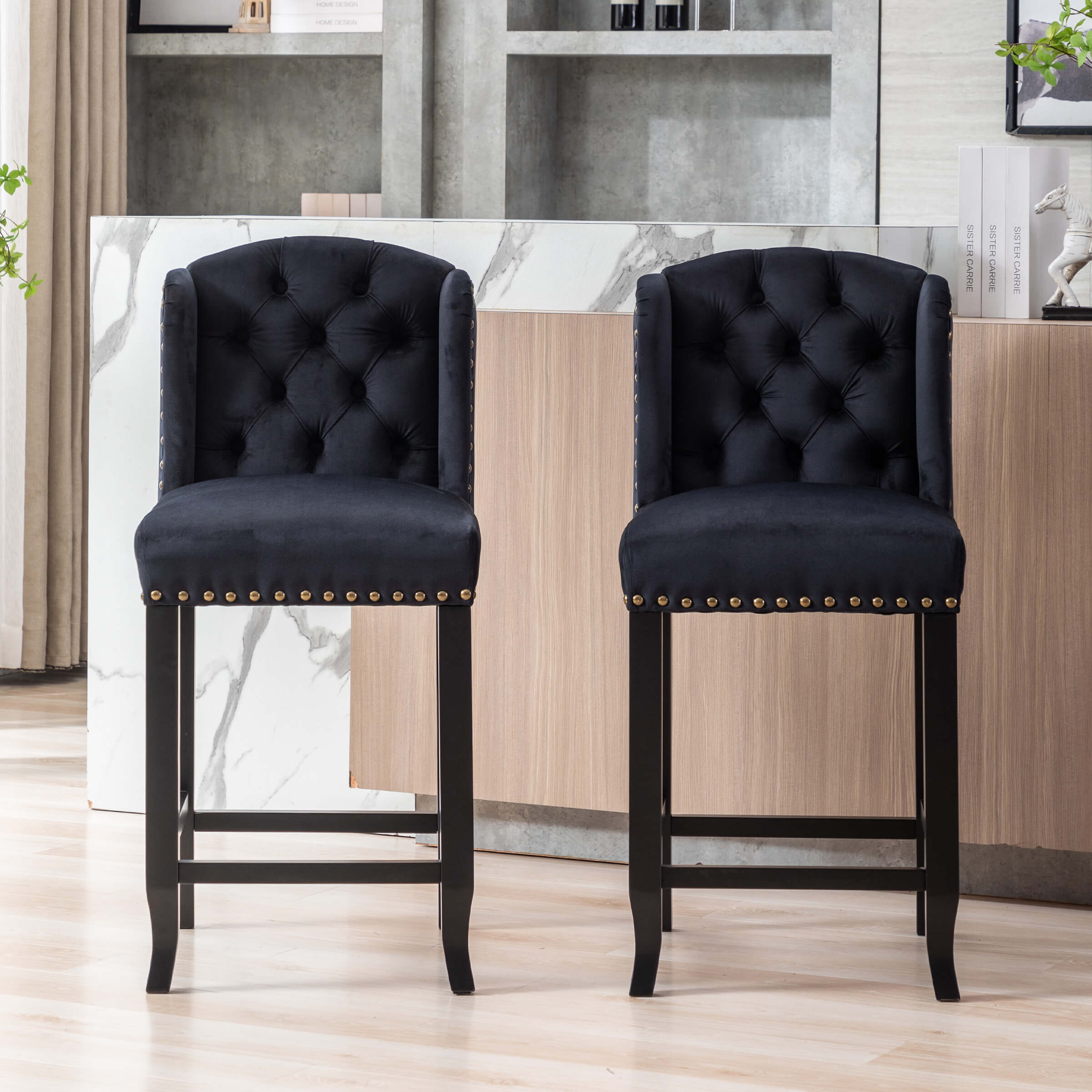 Janoray 26"H Tufted Counter Stools Set of 2 - 5615CS