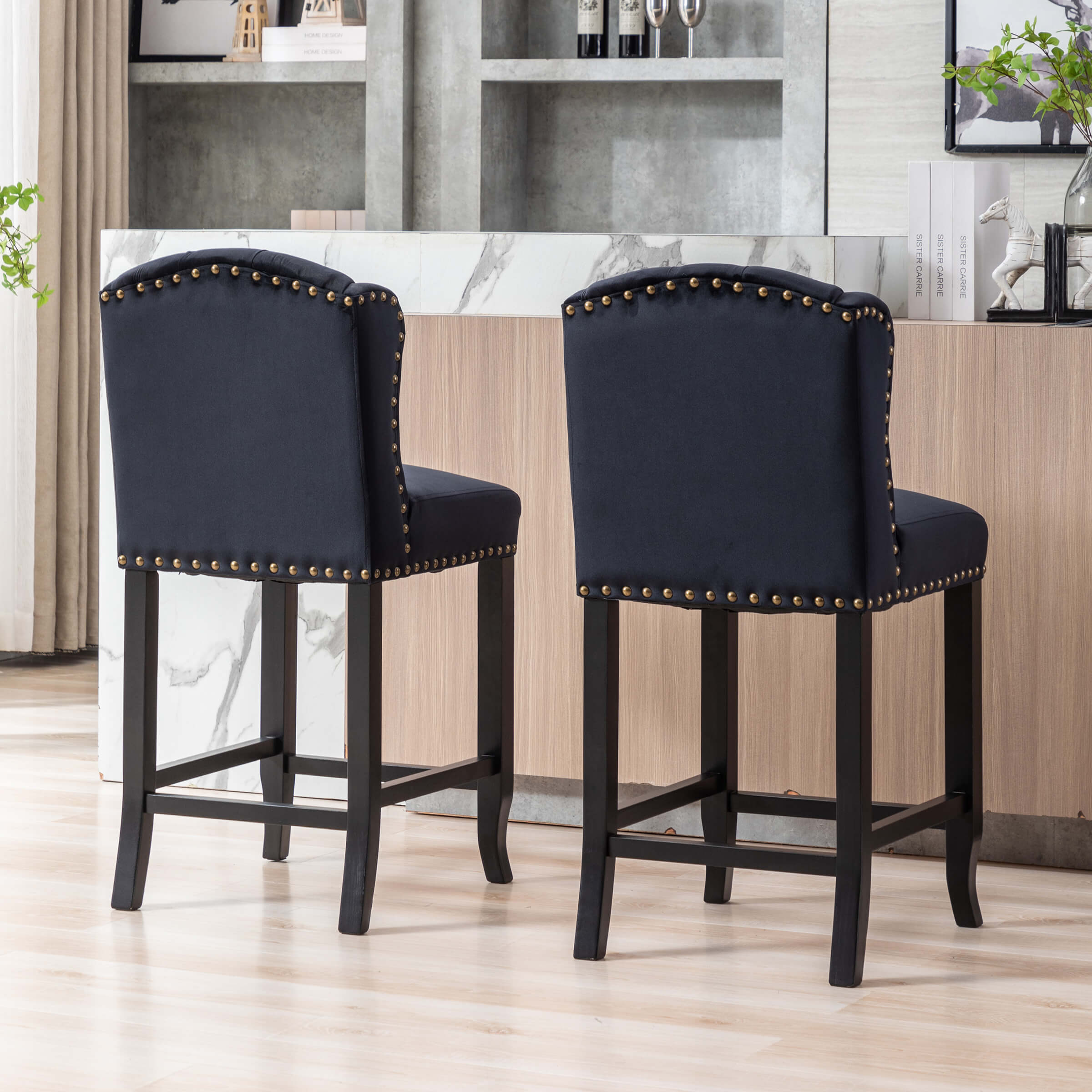 Janoray 26"H Tufted Counter Stools Set of 2 - 5615CS