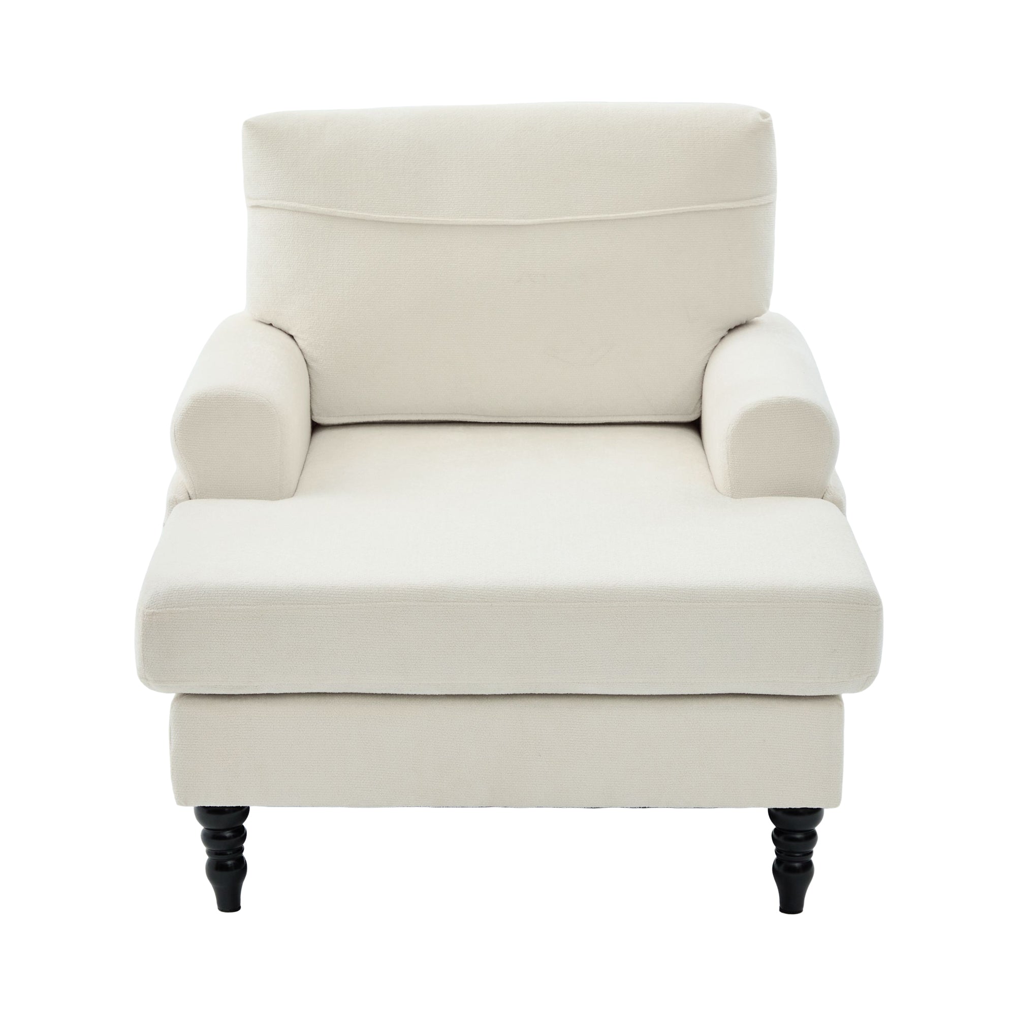 49.4" Chenille Accent Chair Chaise Lounge Wide Cushion Lounger