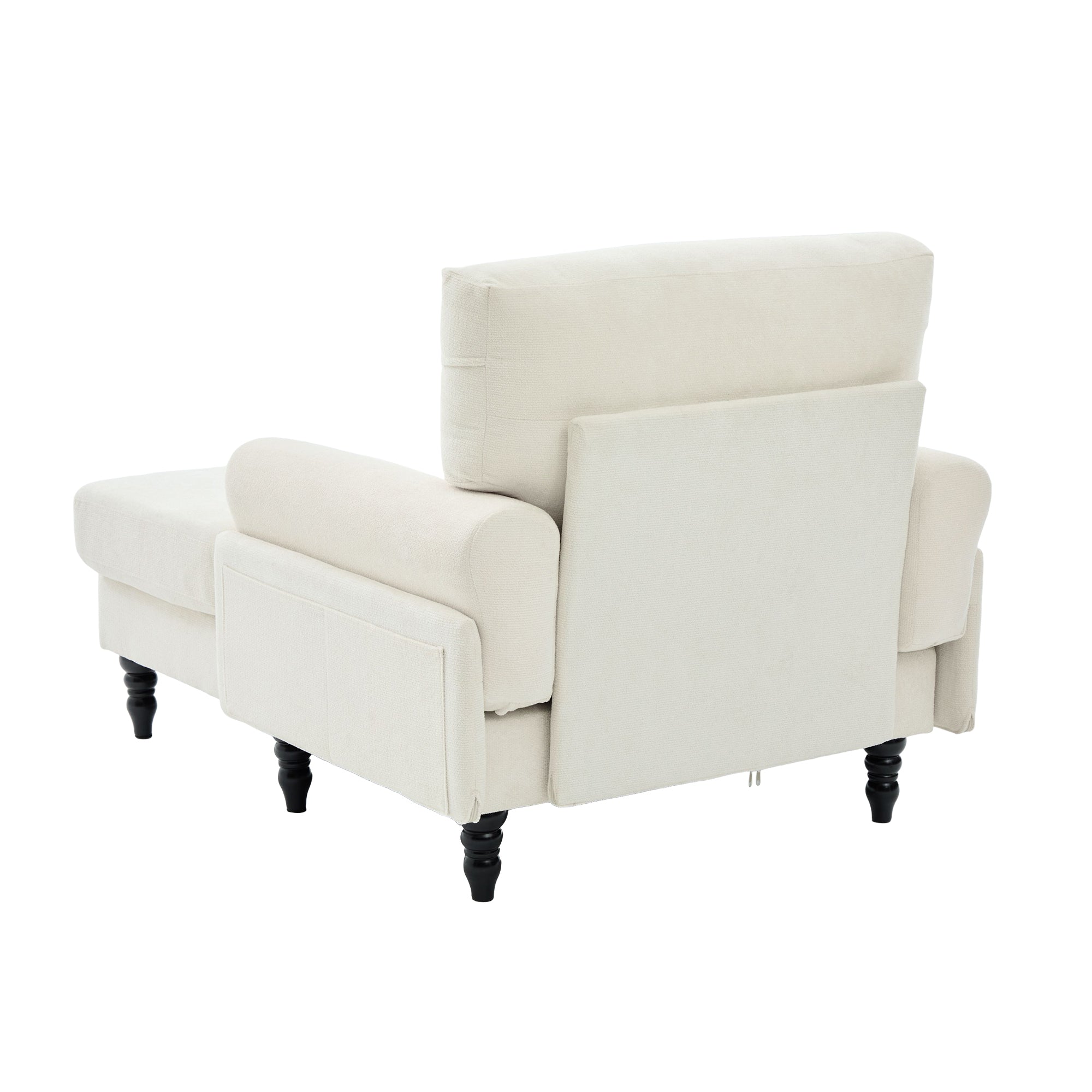 49.4" Chenille Accent Chair Chaise Lounge Wide Cushion Lounger
