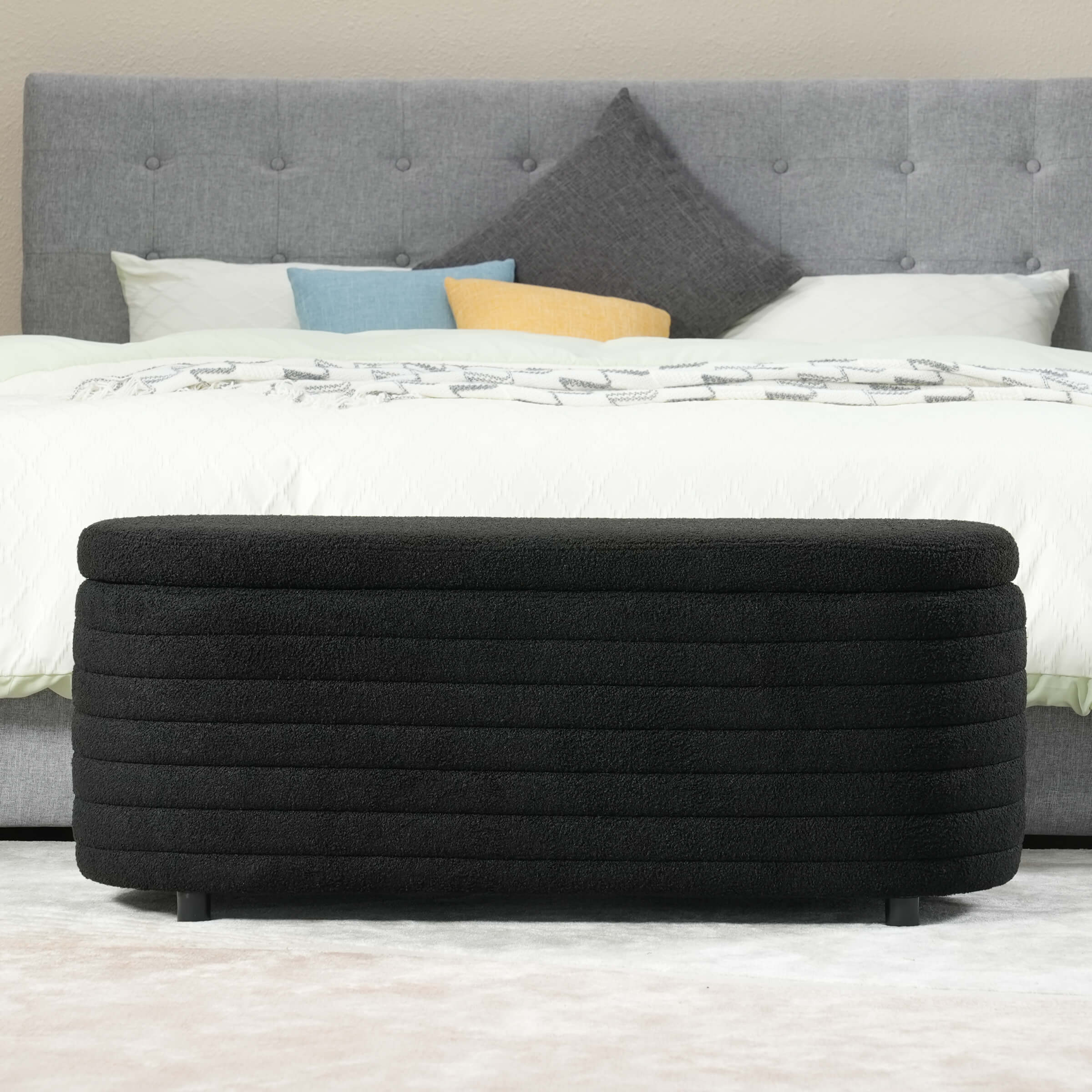 ROCITY 45" Comfy Upholstered Storage Bench - 2436BH