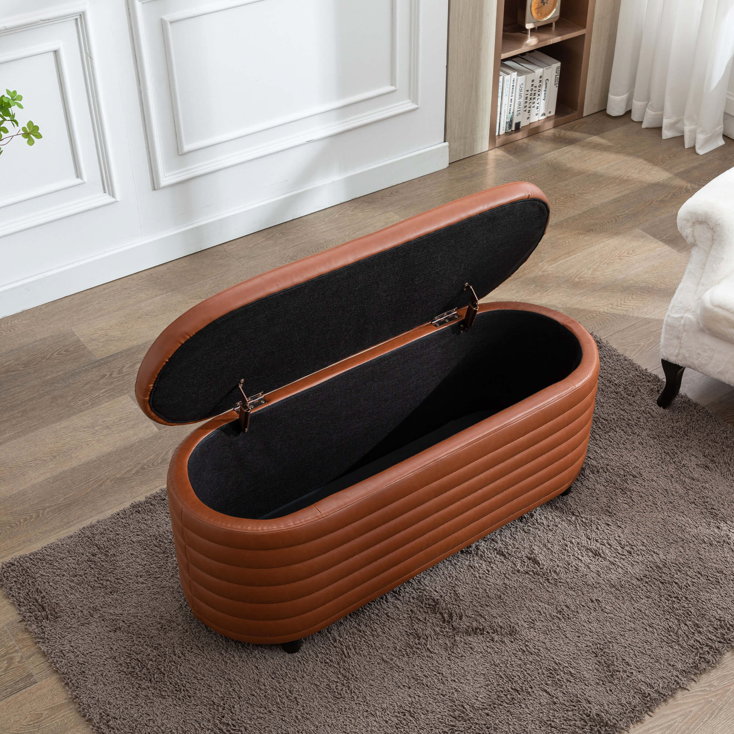 ROCITY 45" Comfy Upholstered Storage Bench - 2436BH