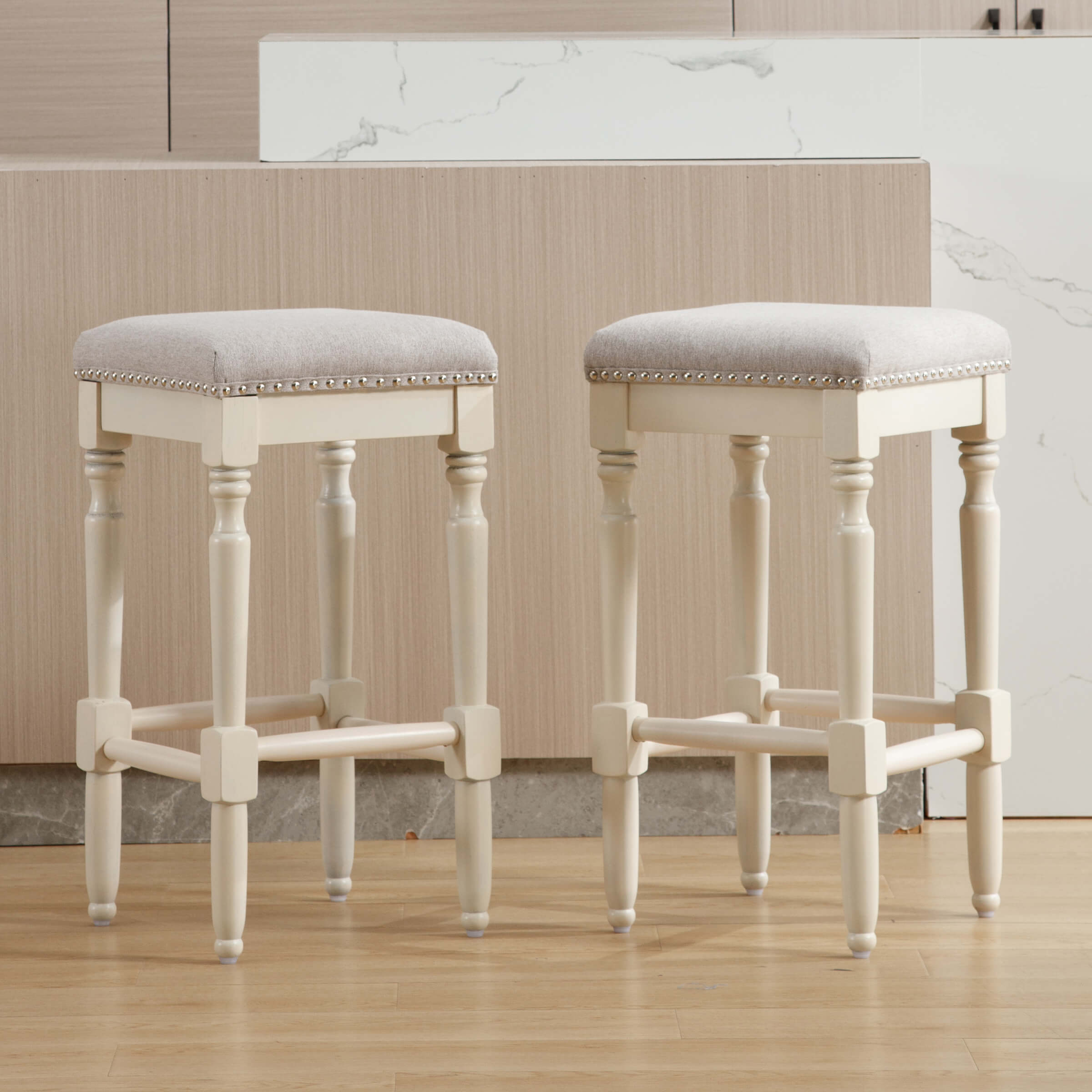 26"H Saddle Backless Counter Stools Set of 2 - XX30CS