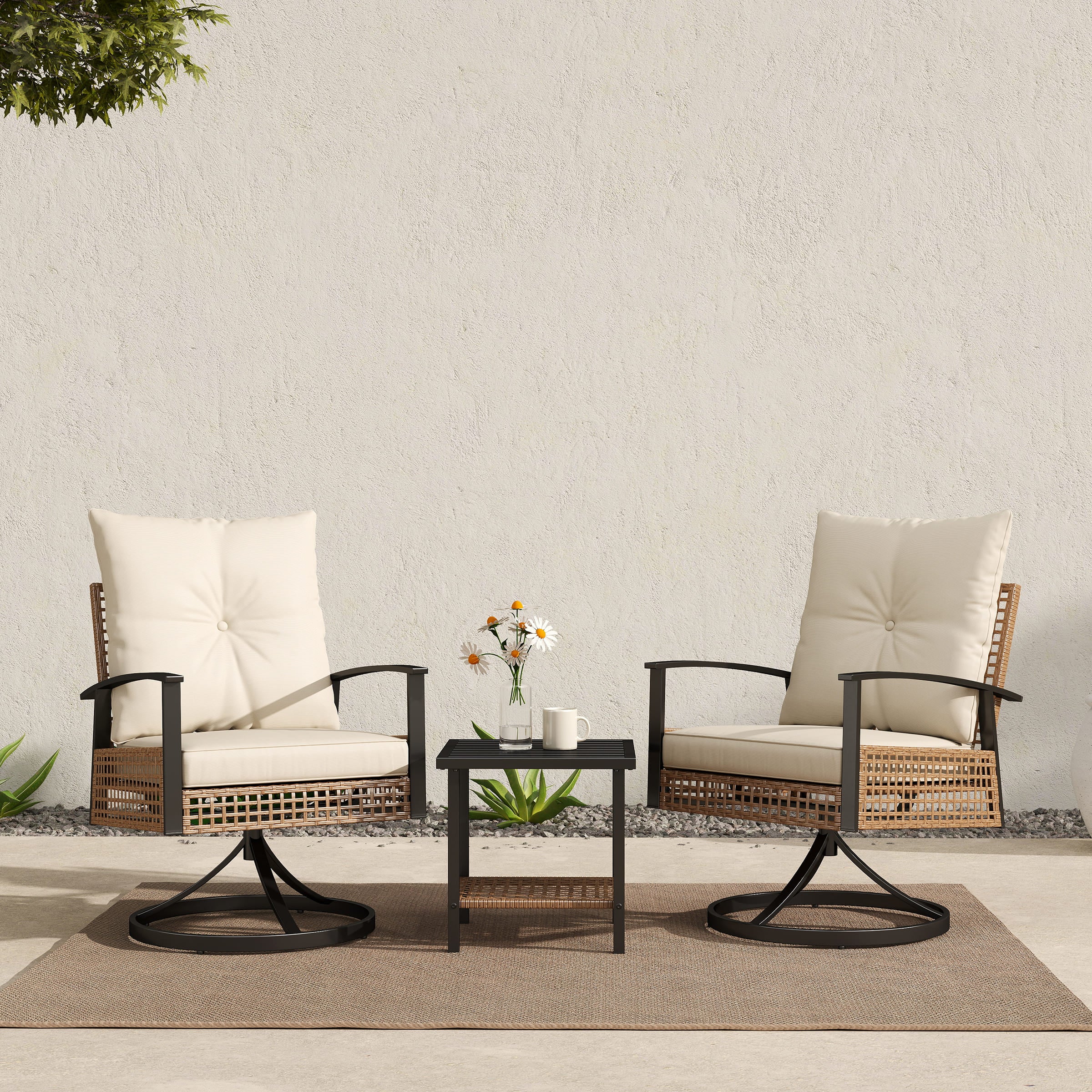 EALSON 3 Pieces Patio Bistro Set - X114SE