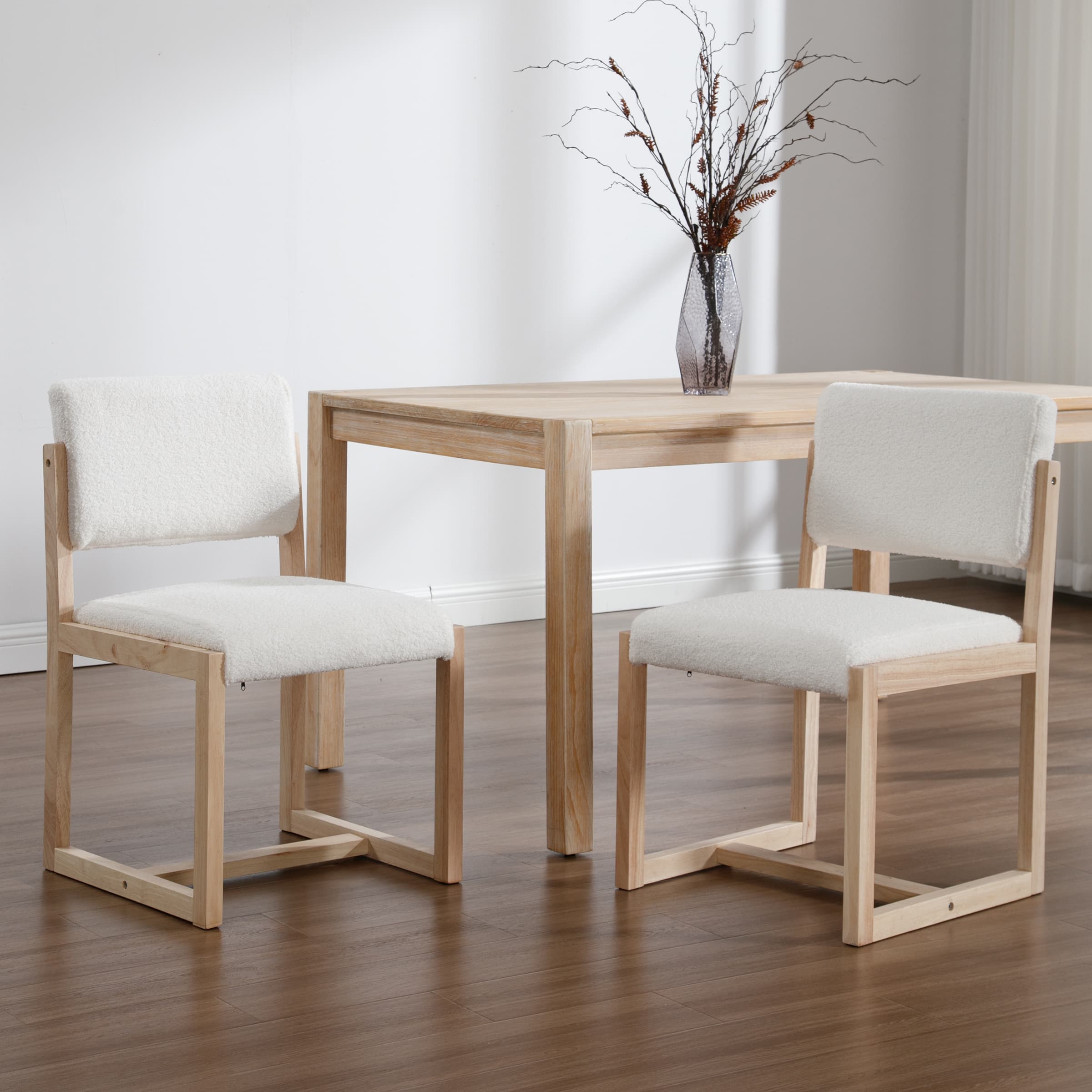 Janoray Upholstered Wood Dining Chairs Set of 2 - 1955DC