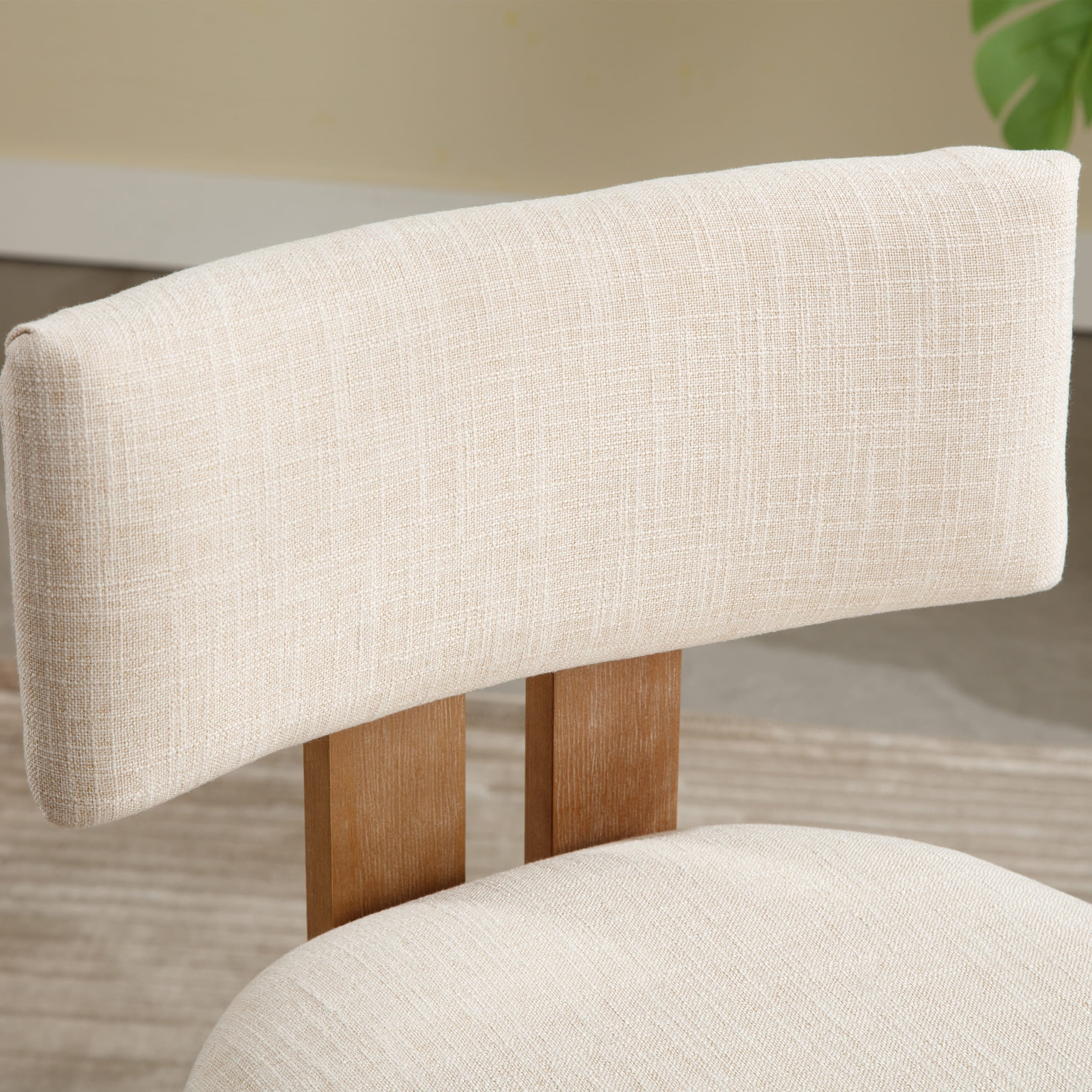 EALSON 26"H & 30"H Upholstered Rubber Wood Stools Set of 2 - 5812