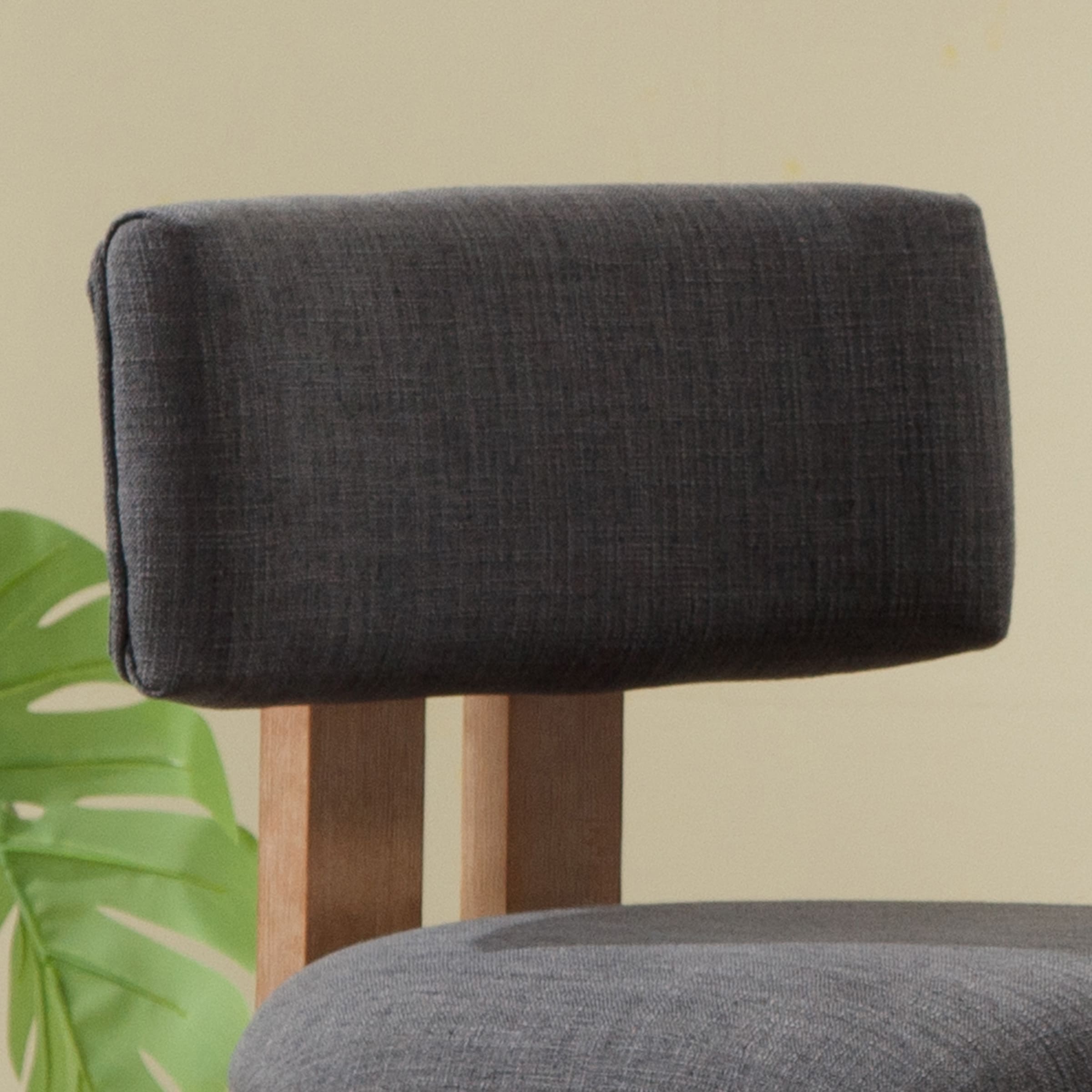 EALSON 26"H & 30"H Upholstered Rubber Wood Stools Set of 2 - 5812