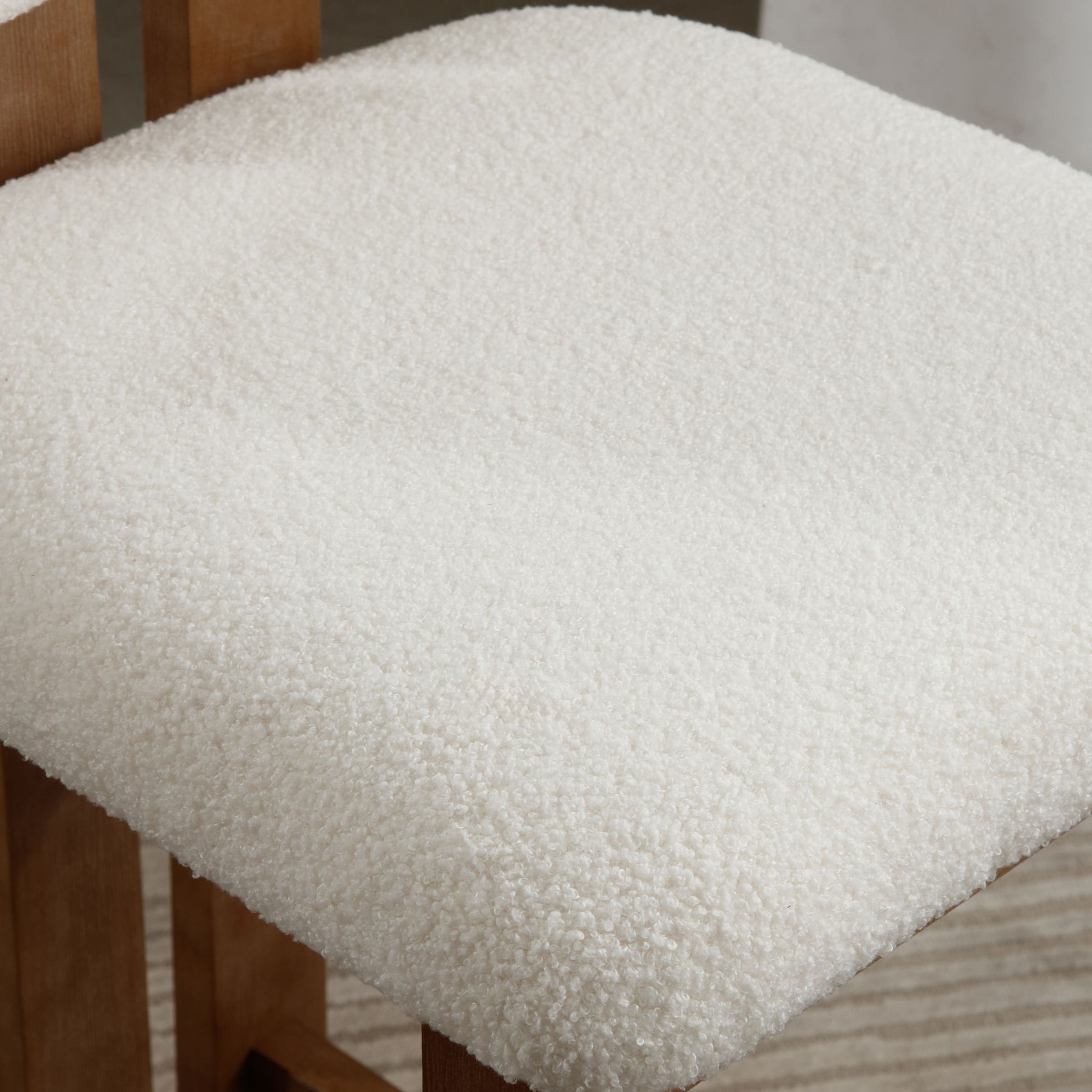 EALSON 26"H & 30"H Upholstered Rubber Wood Stools Set of 2 - 5812