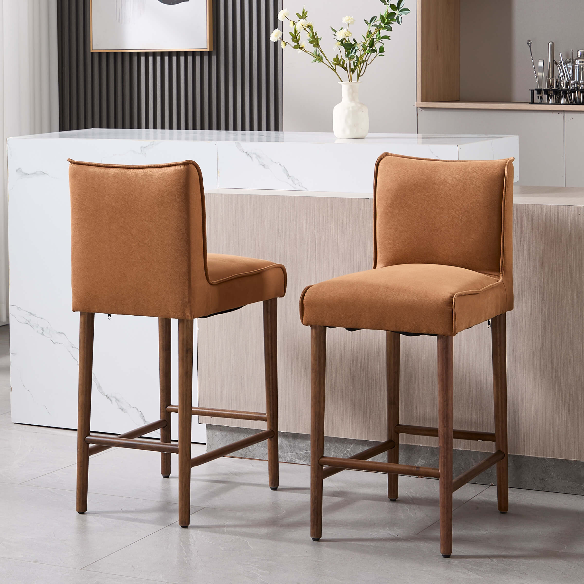 EALSON 26”H Armless Counter Height Stool Set of 2 - 63221CS