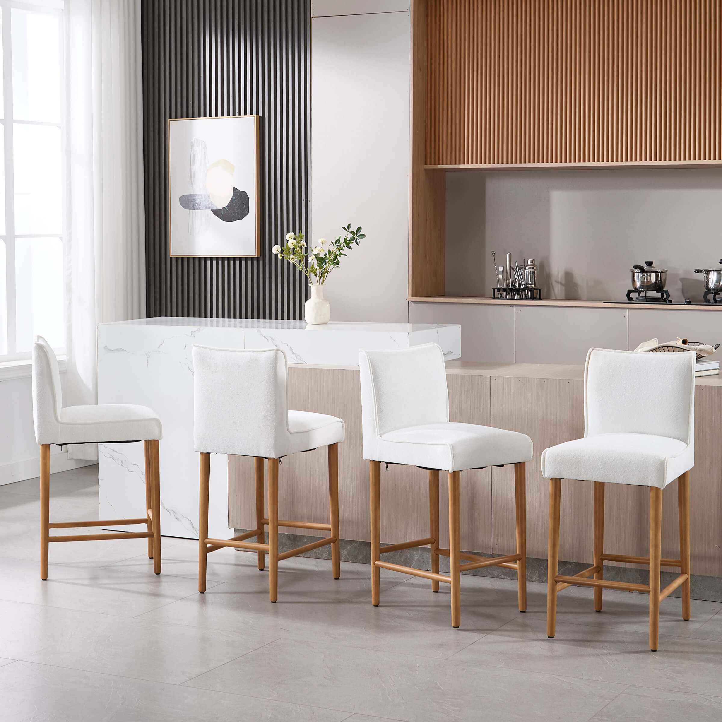 EALSON 26”H Armless Counter Height Stool Set of 2 - 63221CS