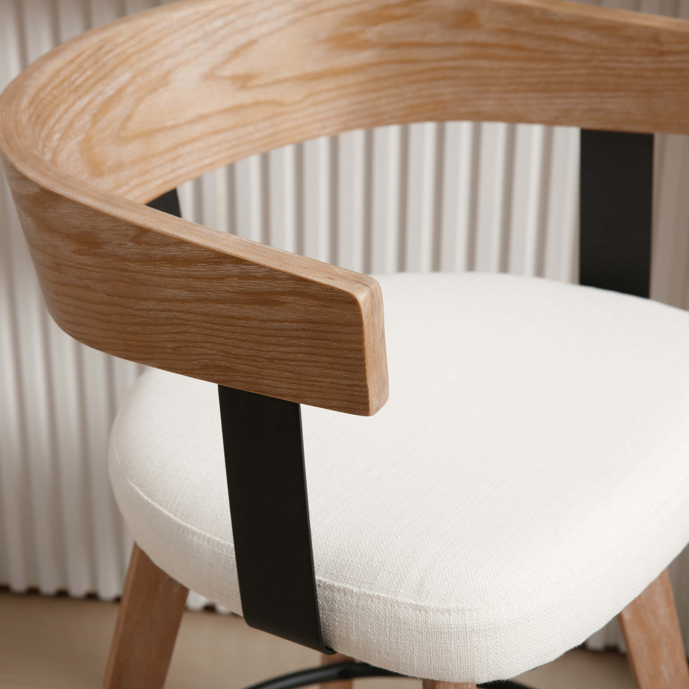 EALSON 26"H Swivel Wooden Backrest Counter Height Counter Stool - 3193CS