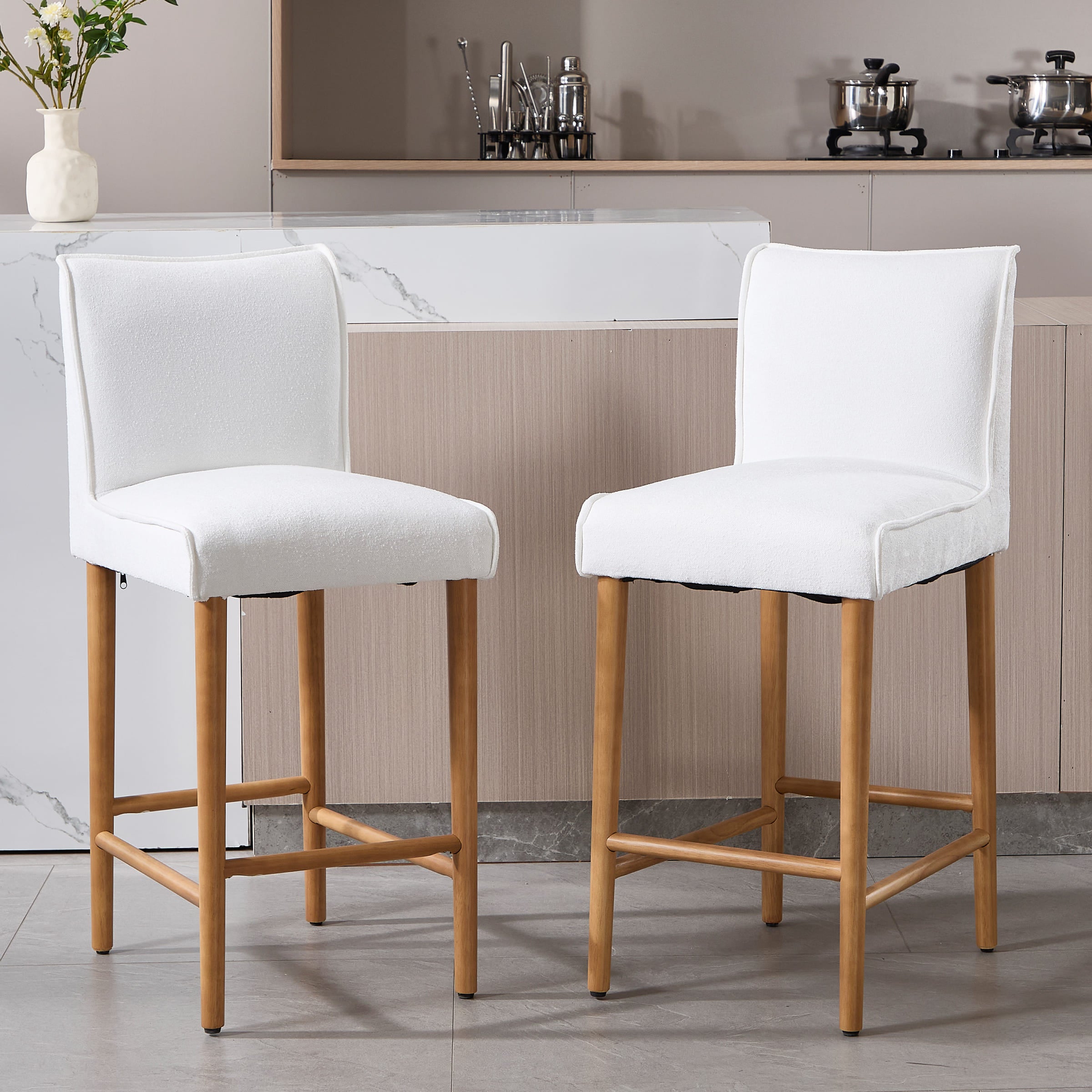 EALSON 26”H Armless Counter Height Stool Set of 2 - 63221CS
