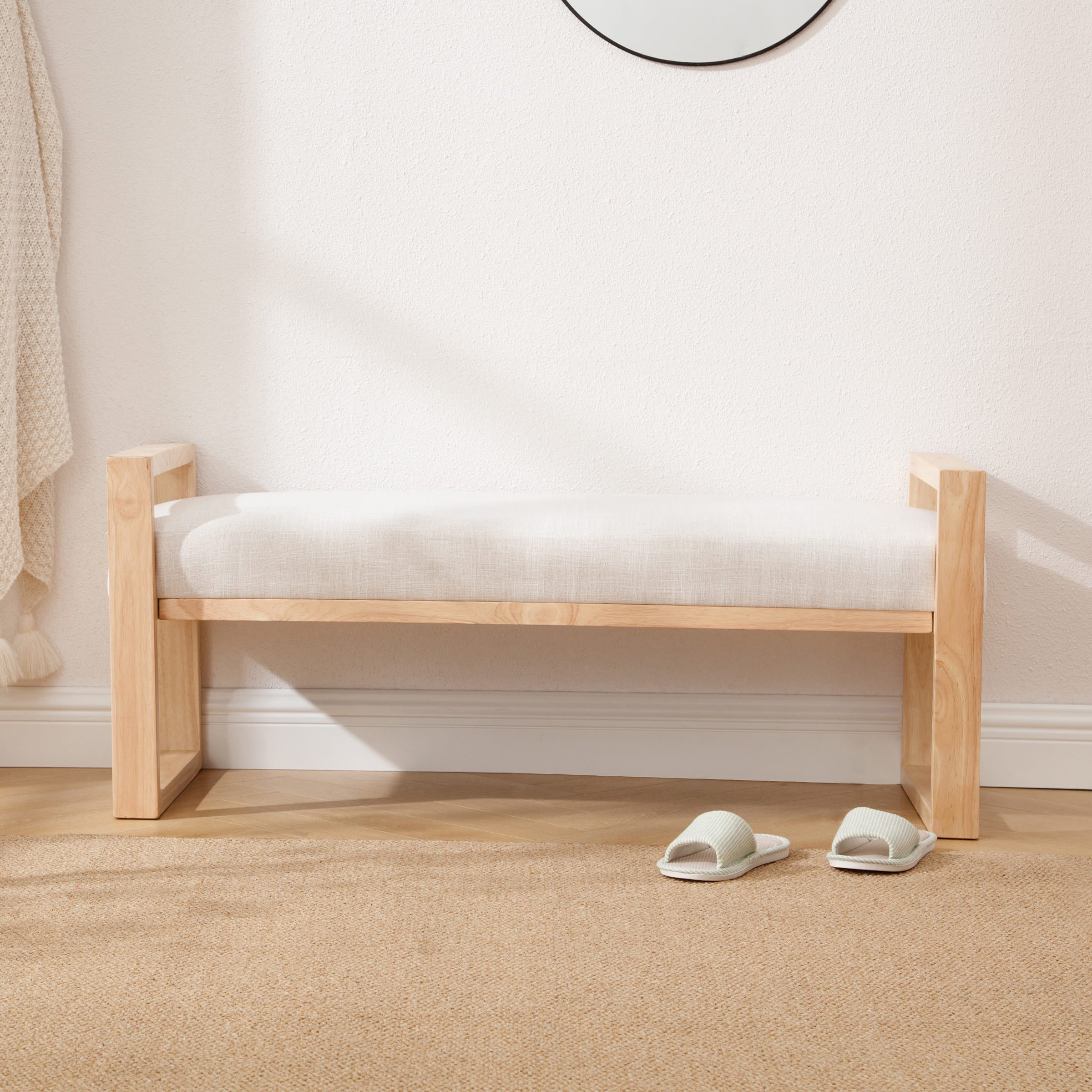 EALSON 47.25" Wide Solid Wood Bench - 6002BH