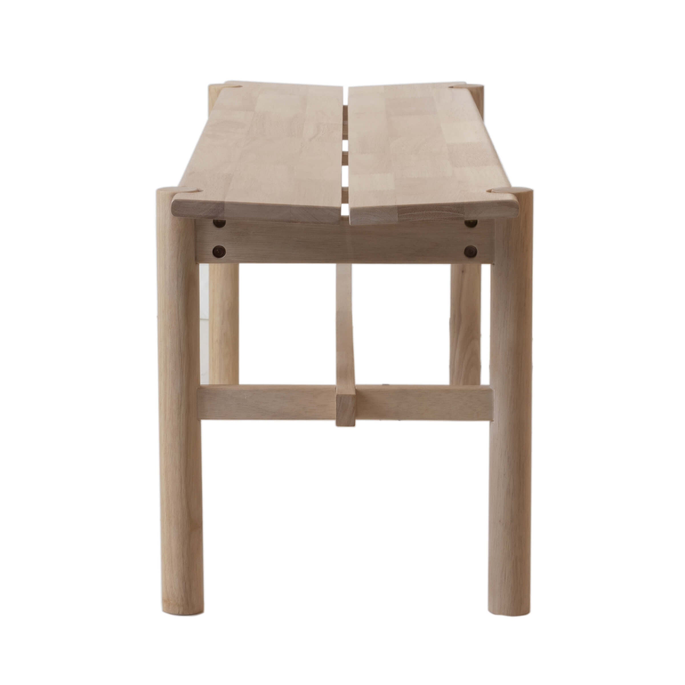 EALSON 55" L Farmhouse Solid Wood White Wash Finish Bench - XX612BH