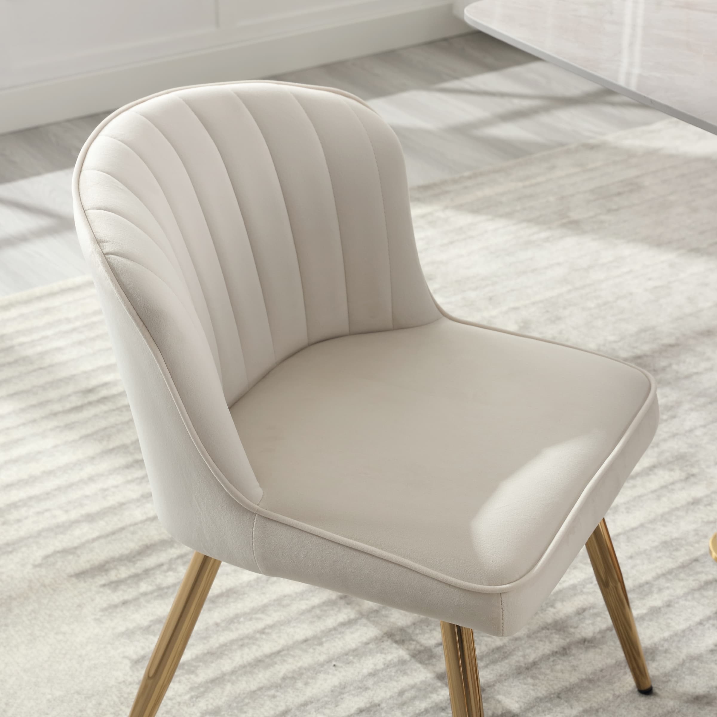 ROCITY Dining Chairs with Metal Legs Set of 2 - 8696DC