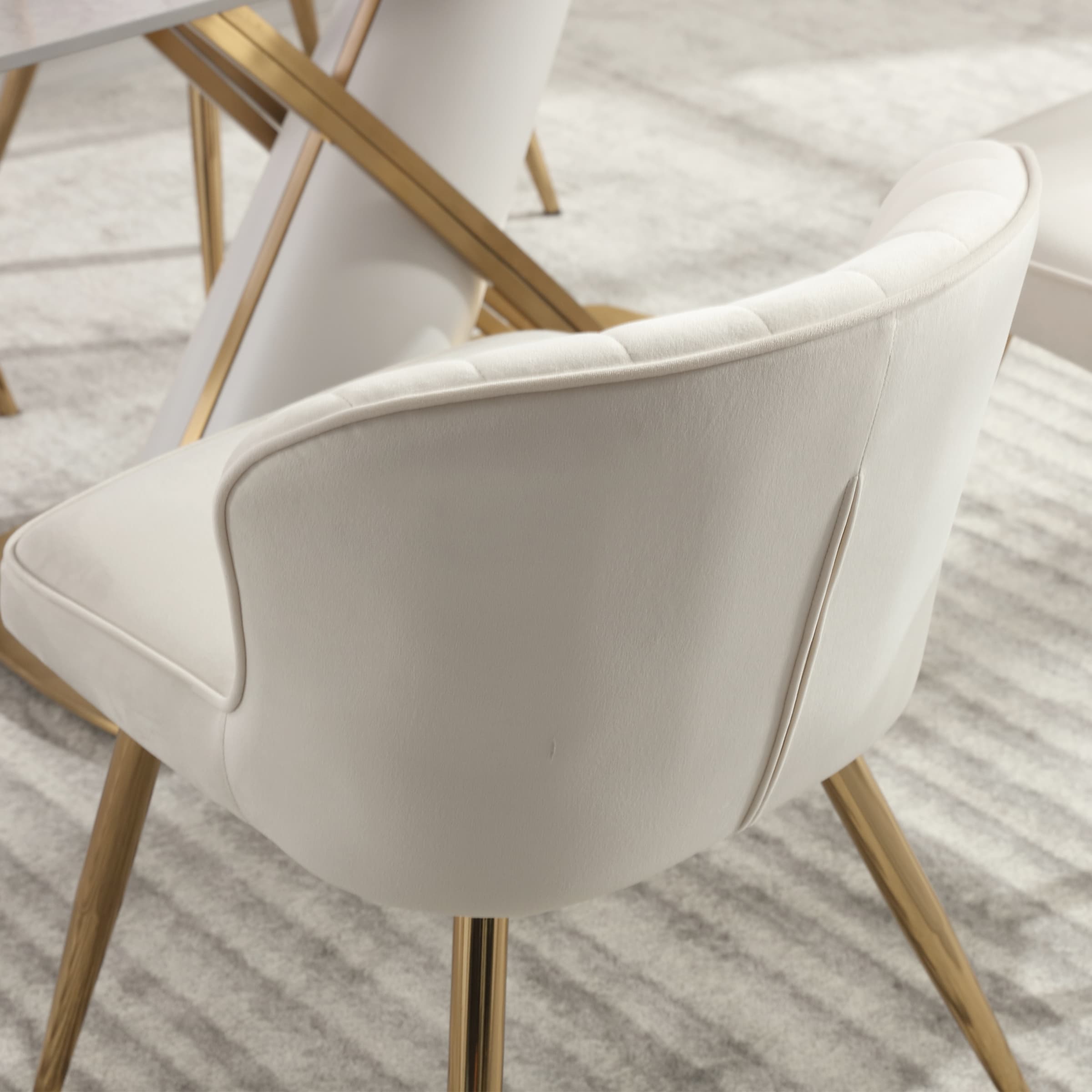 ROCITY Dining Chairs with Metal Legs Set of 2 - 8696DC