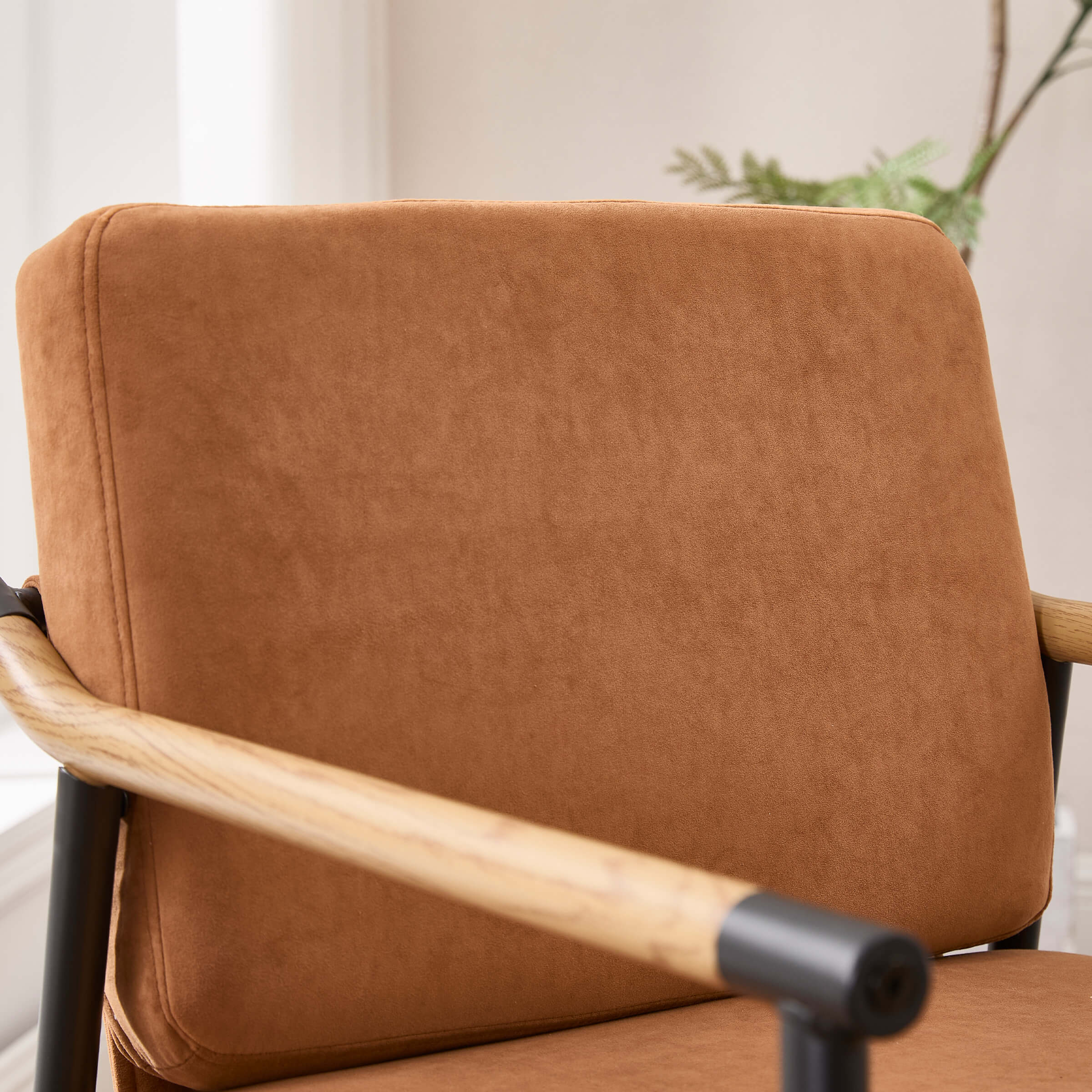 VESCASA Dining Room Chairs with Black Metal Legs Set of 2 - 35027DC