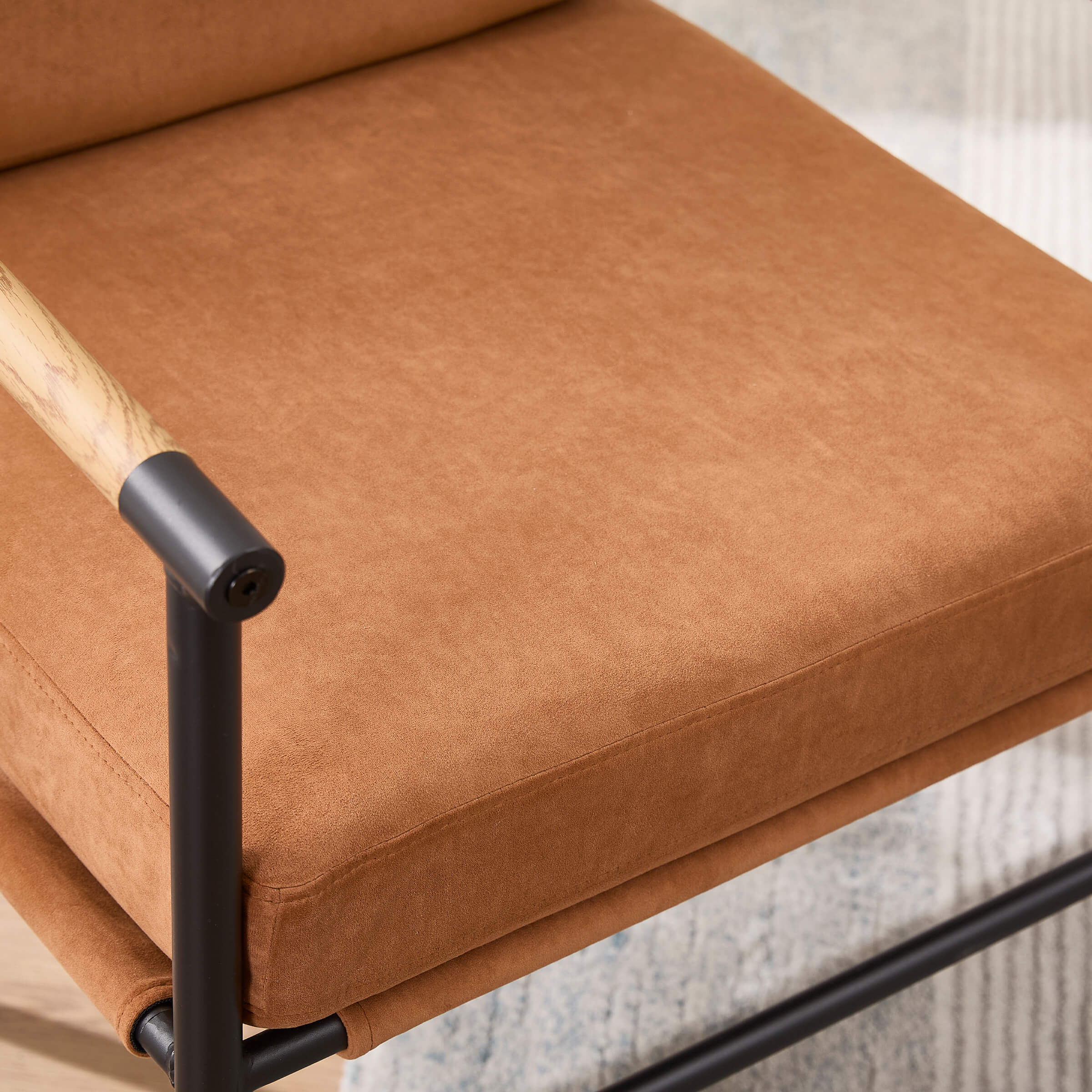 VESCASA Dining Room Chairs with Black Metal Legs Set of 2 - 35027DC