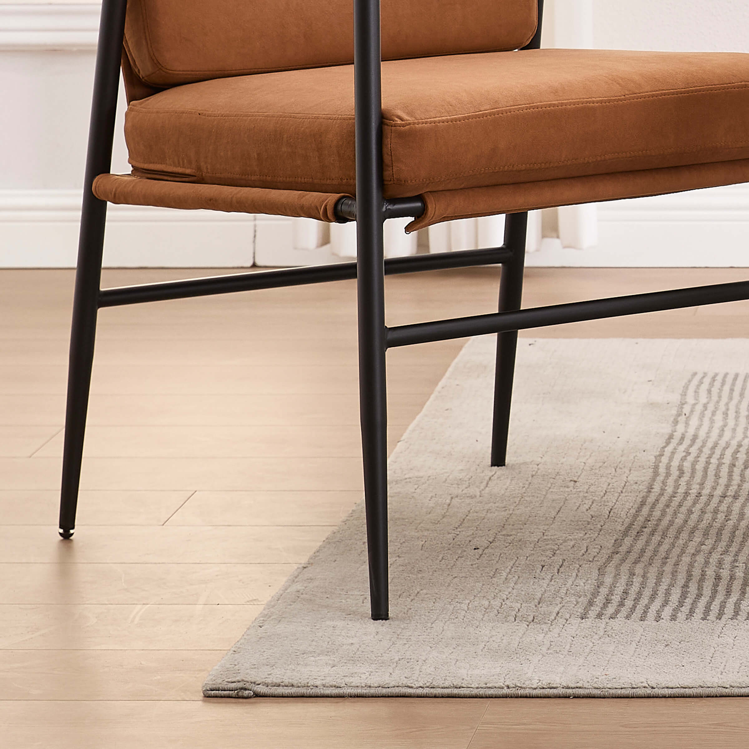 VESCASA Dining Room Chairs with Black Metal Legs Set of 2 - 35027DC