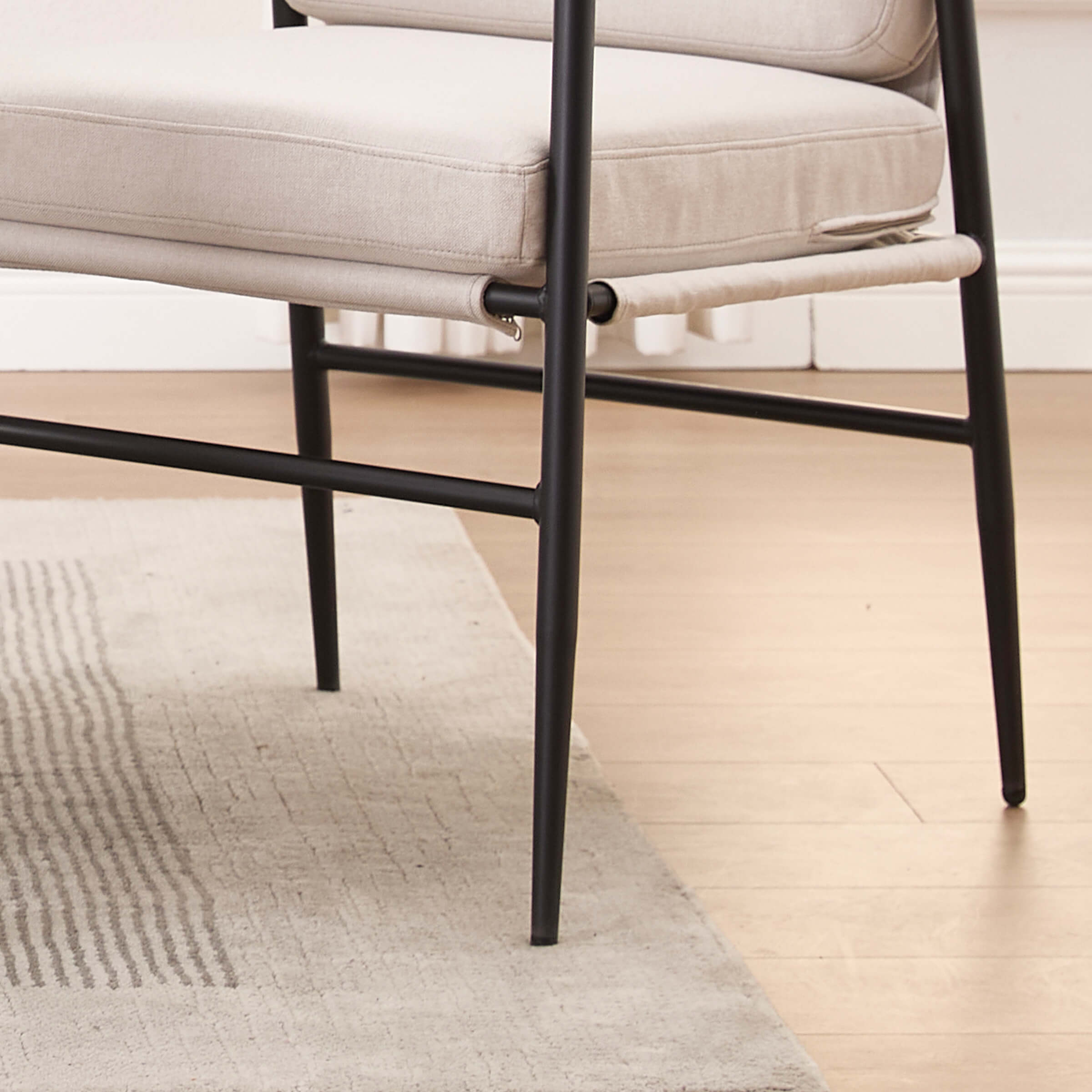 VESCASA Dining Room Chairs with Black Metal Legs Set of 2 - 35027DC