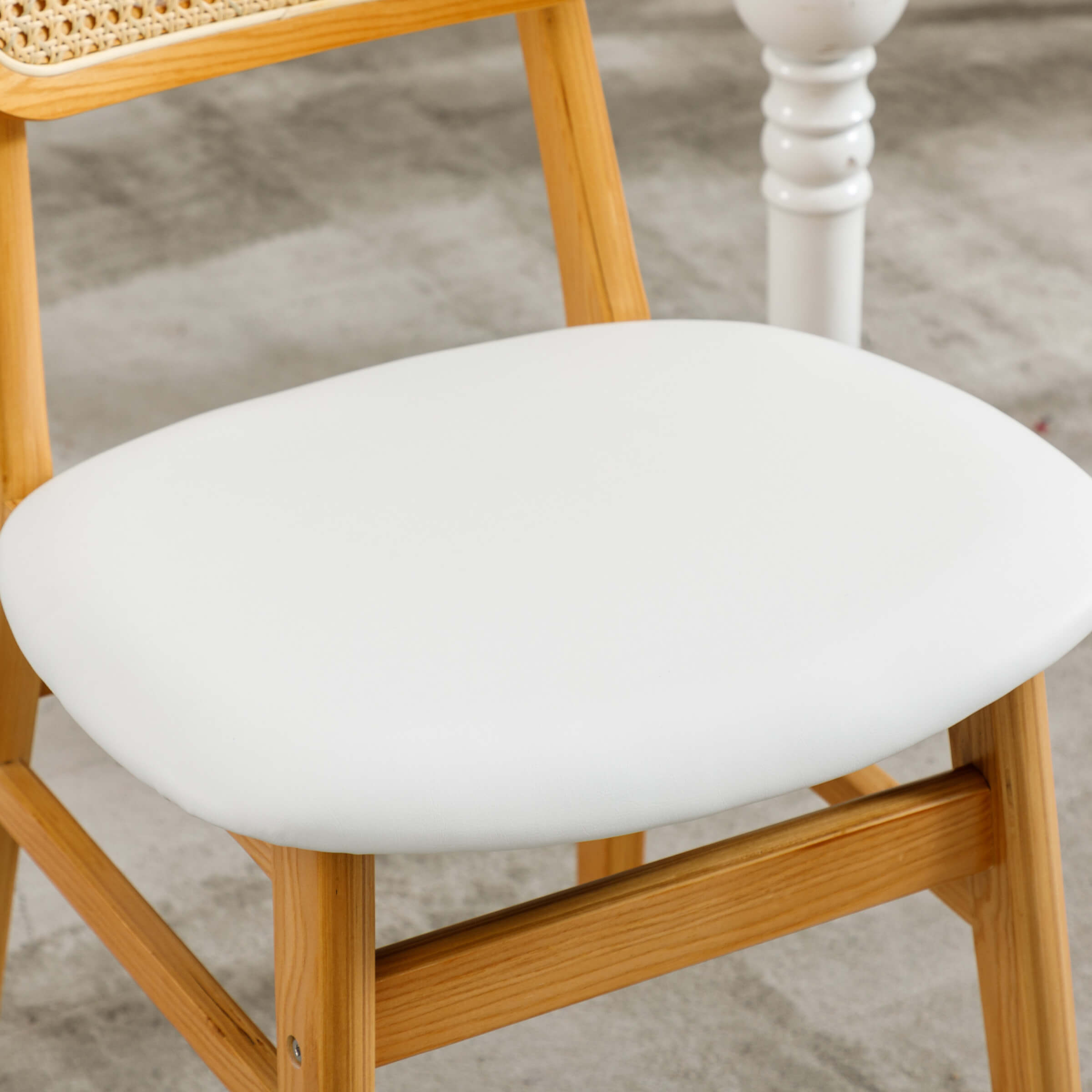 ROCITY Farmhouse Cane Back Dining Chairs Set of 2 - 8009DC