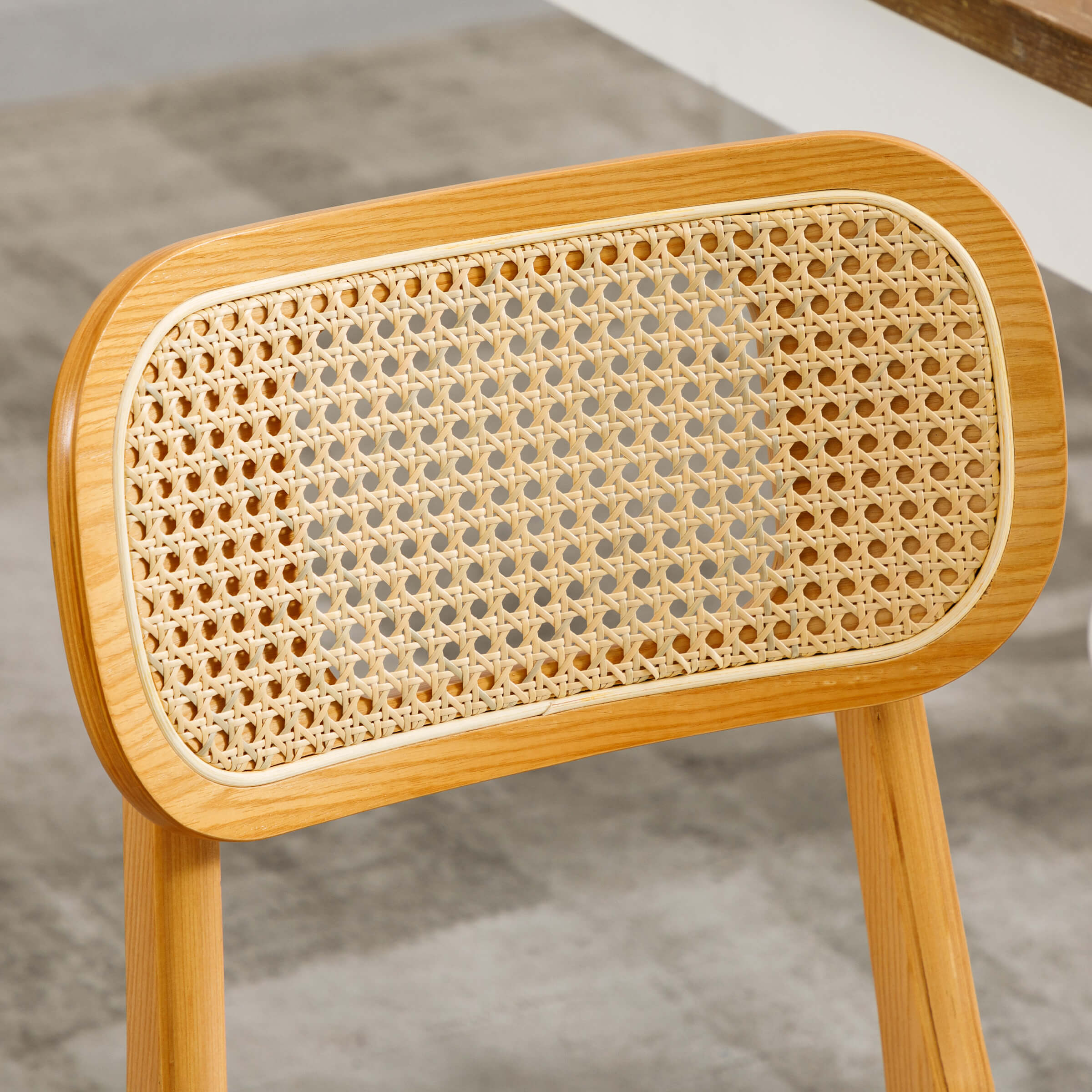 ROCITY Farmhouse Cane Back Dining Chairs Set of 2 - 8009DC