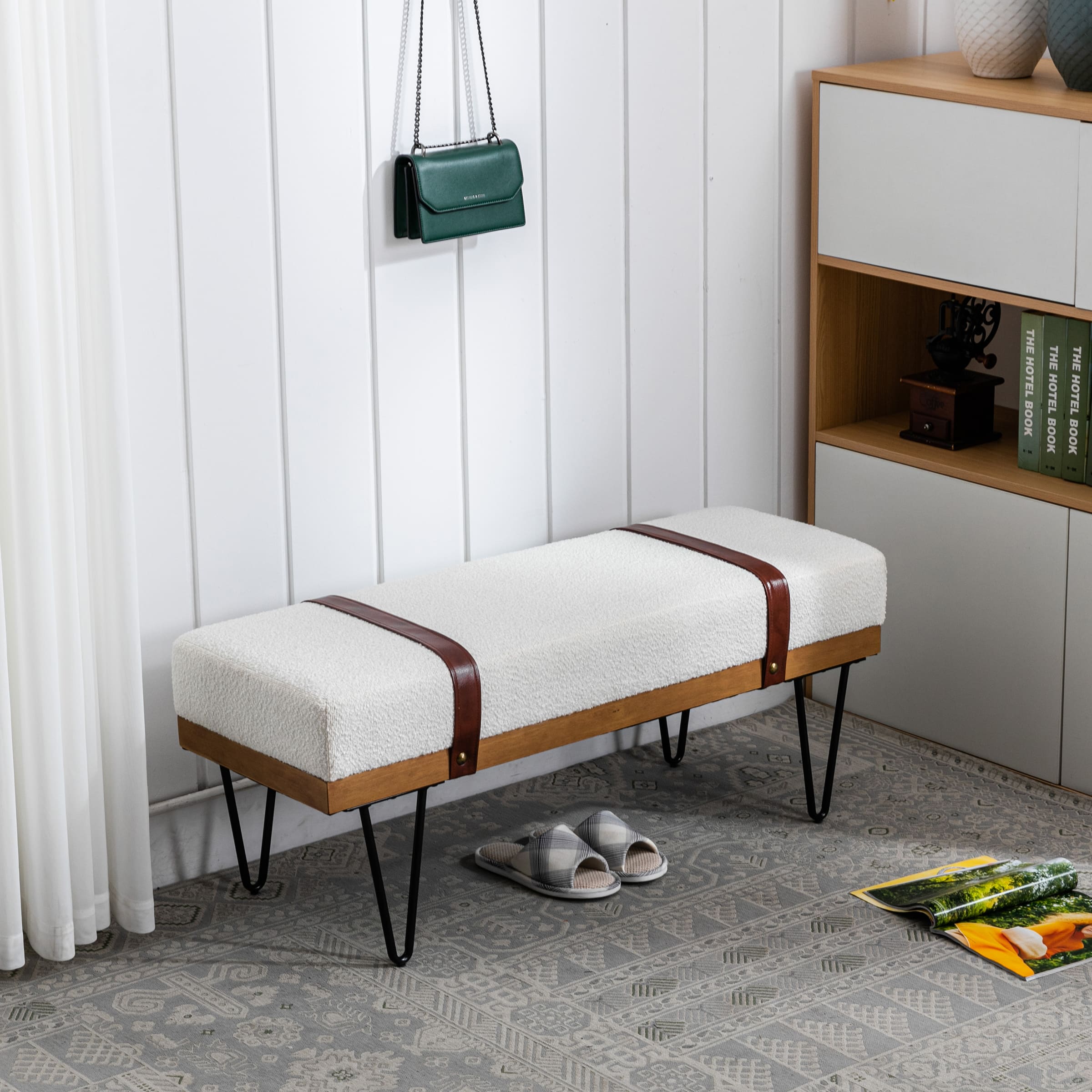 ROCITY Industrial Modern Rectangle Bench - 2304BH