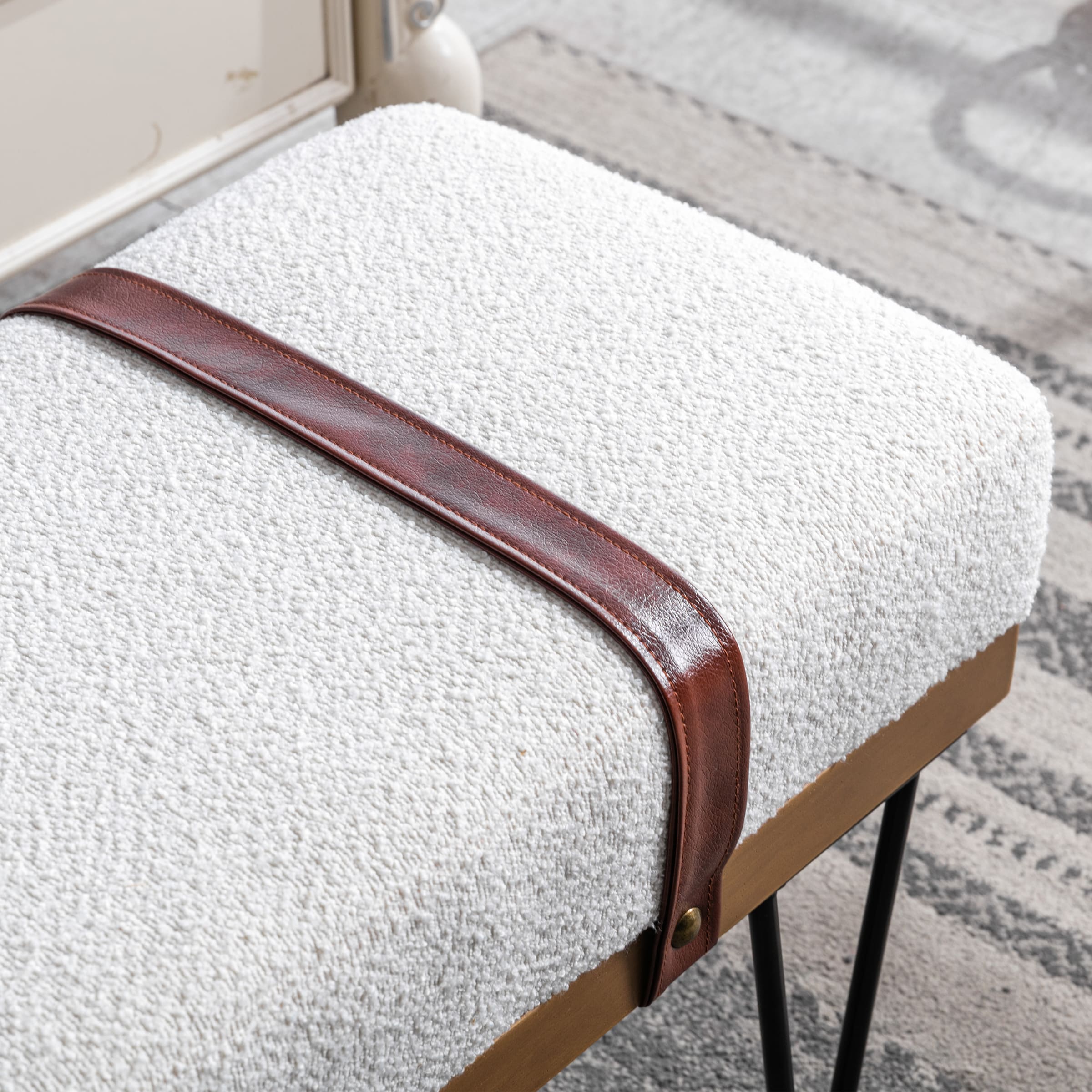 ROCITY Industrial Modern Rectangle Bench - 2304BH