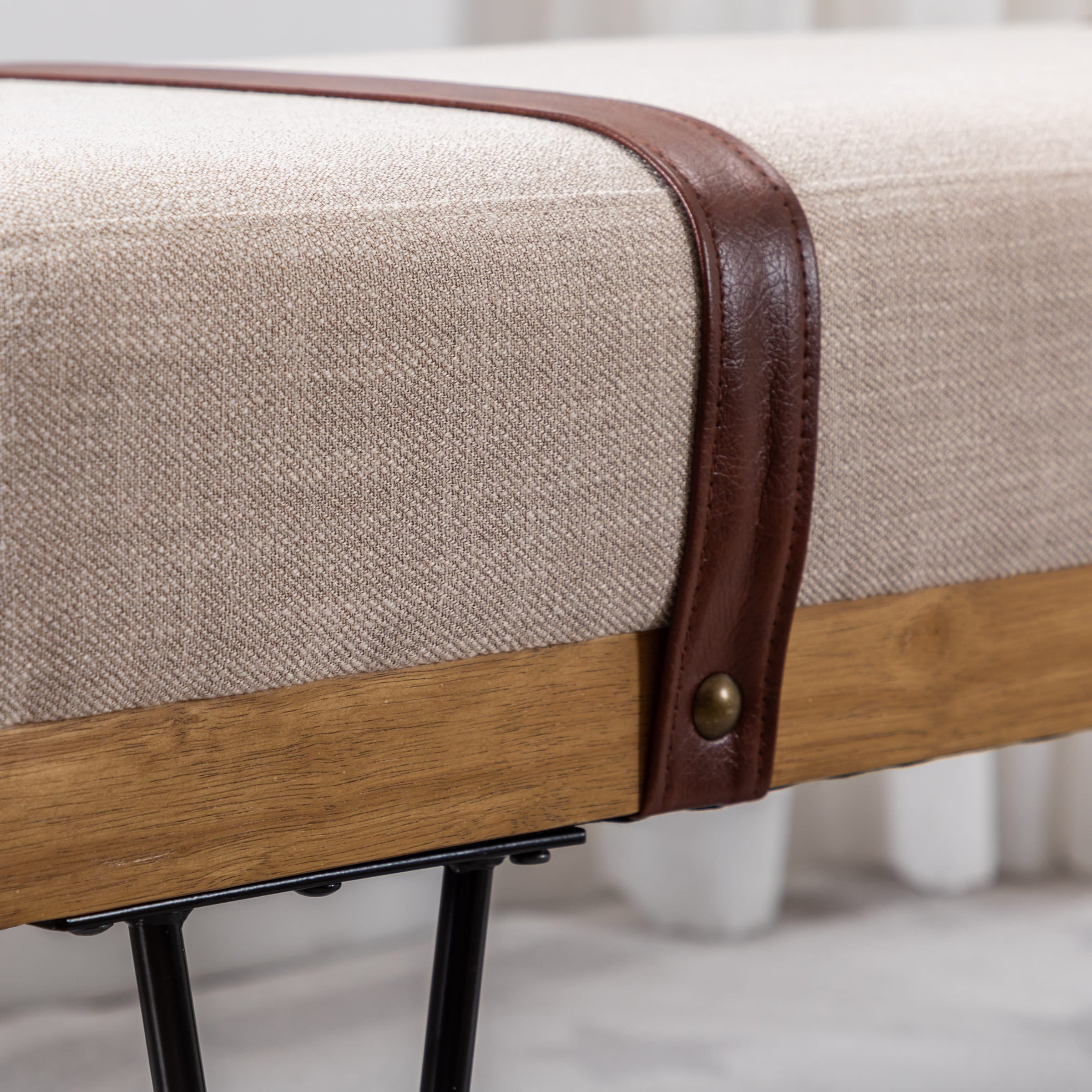 ROCITY Industrial Modern Rectangle Bench - 2304BH