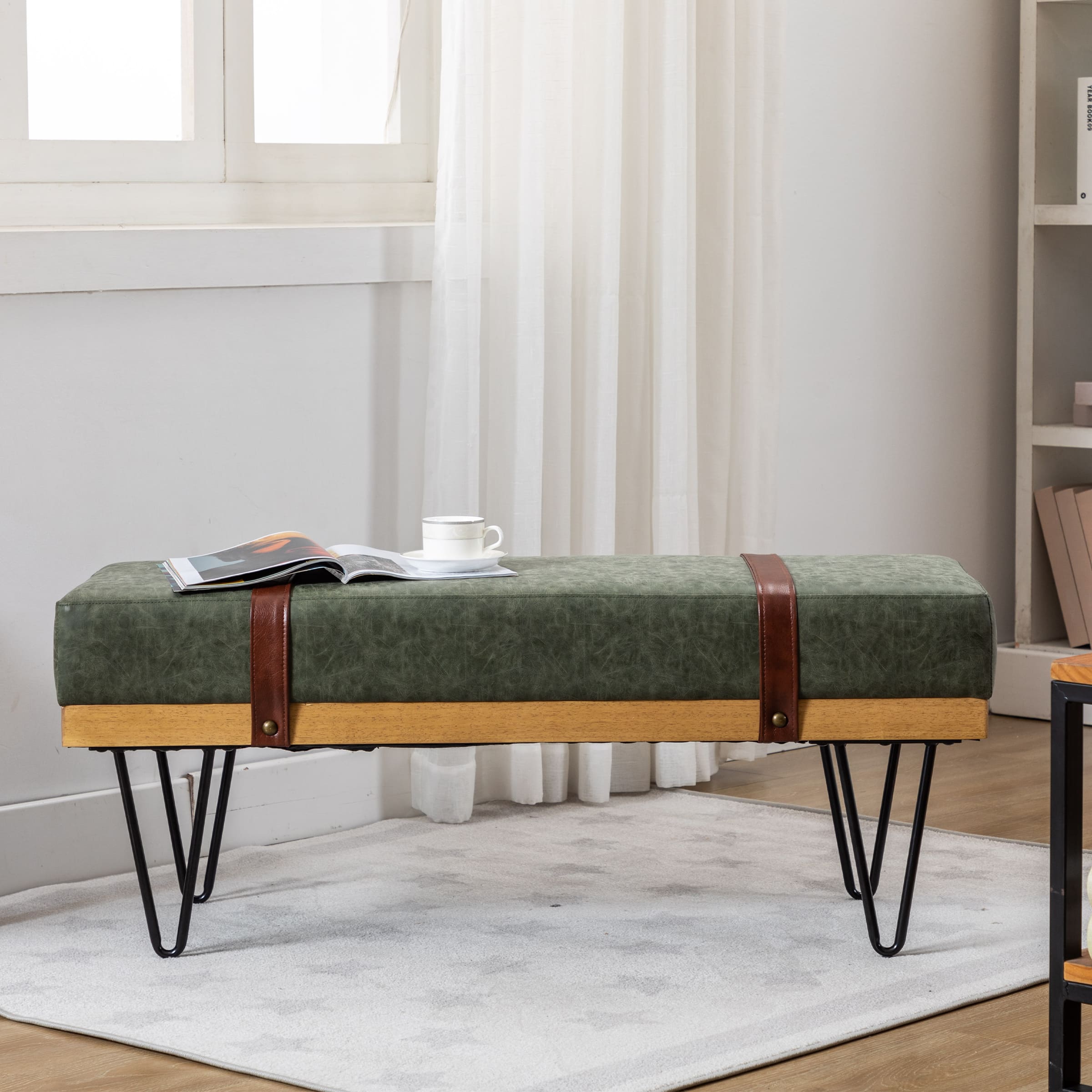 ROCITY Industrial Modern Rectangle Bench - 2304BH